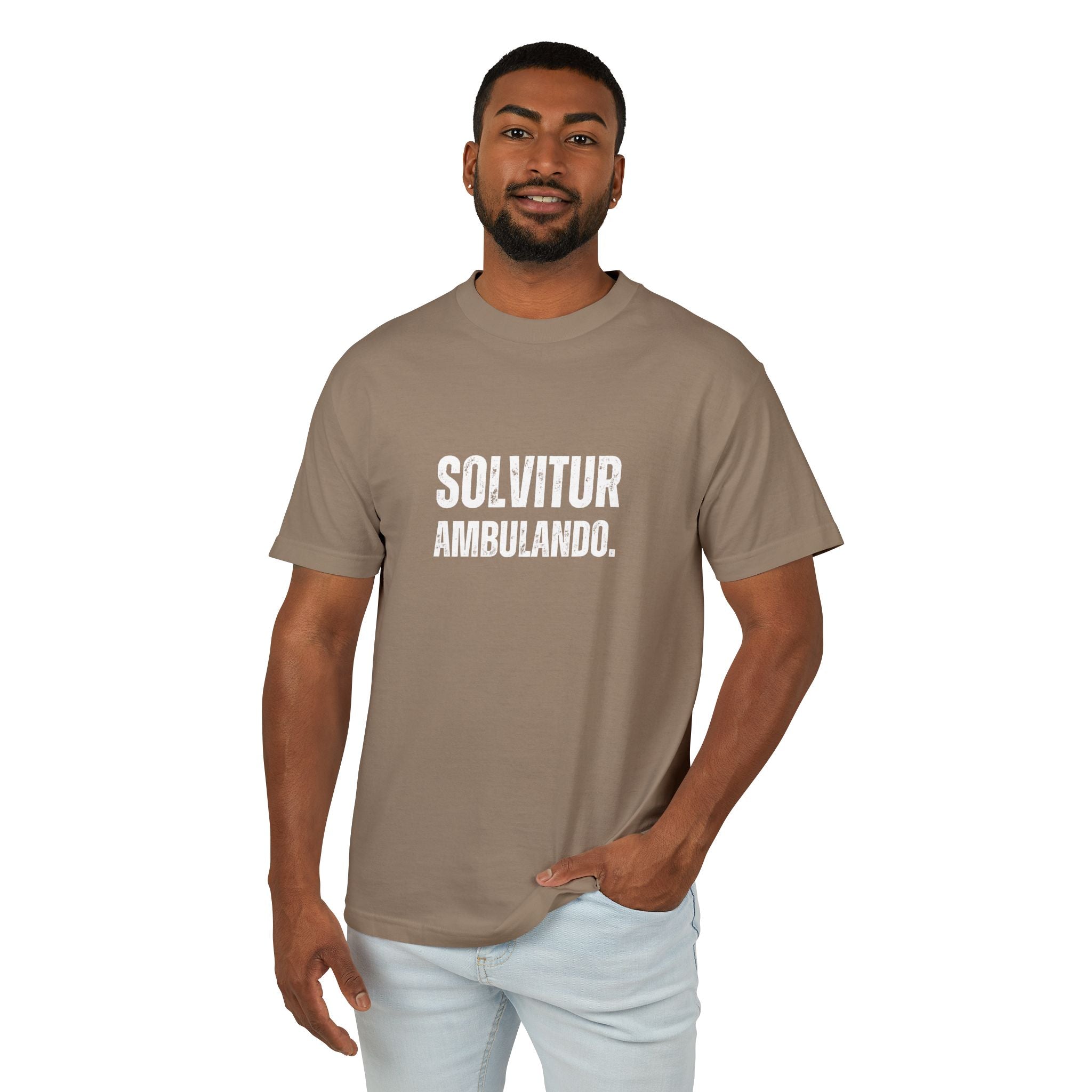 Unisex Ancient Quotes Shirt | Solvitur Ambulando | Inspirational Gift Tee - Mythos Design