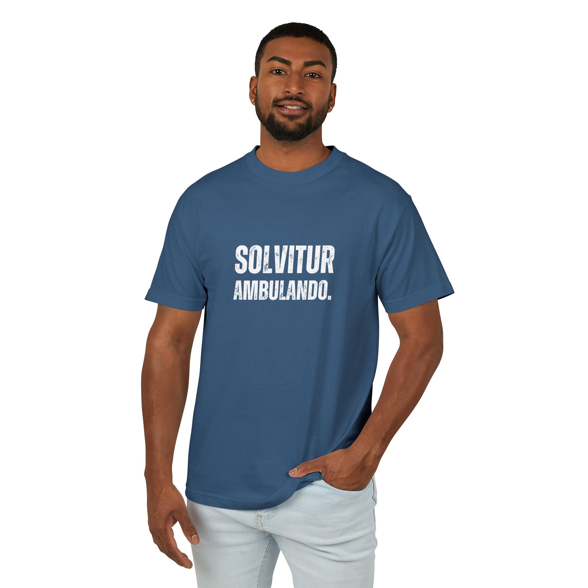 Unisex Ancient Quotes Shirt | Solvitur Ambulando | Inspirational Gift Tee - Mythos Design