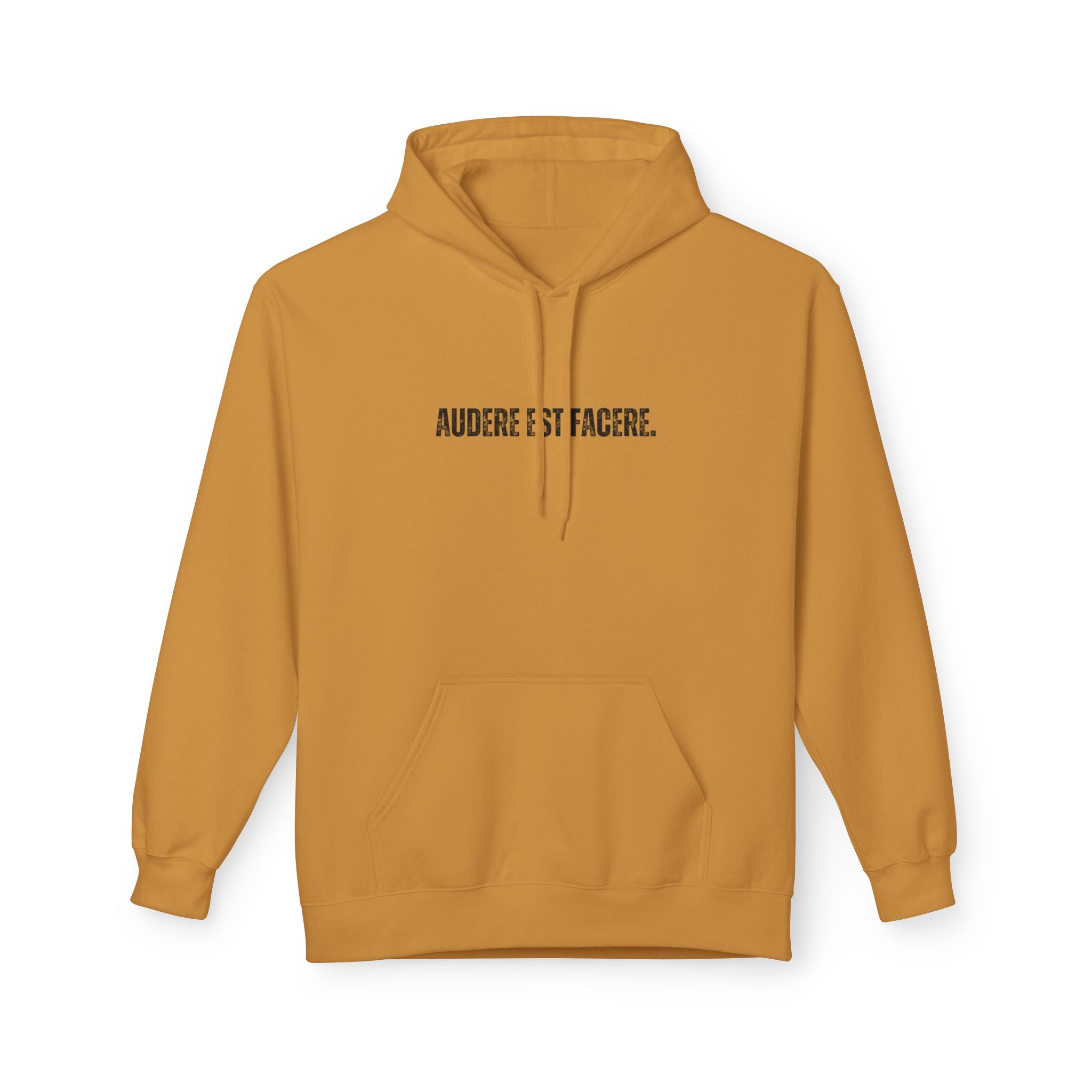 Ancient Quotes Fleece Hoodie | Audere est Facere - Mythos Design