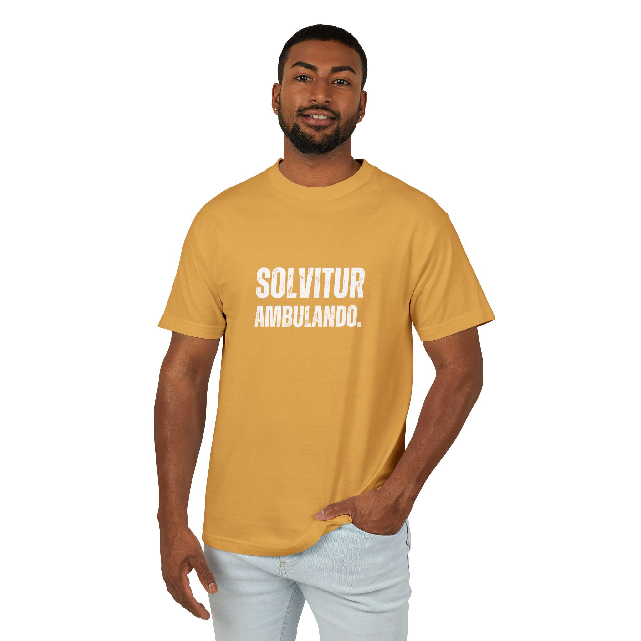 Unisex Ancient Quotes Shirt | Solvitur Ambulando | Inspirational Gift Tee - Mythos Design