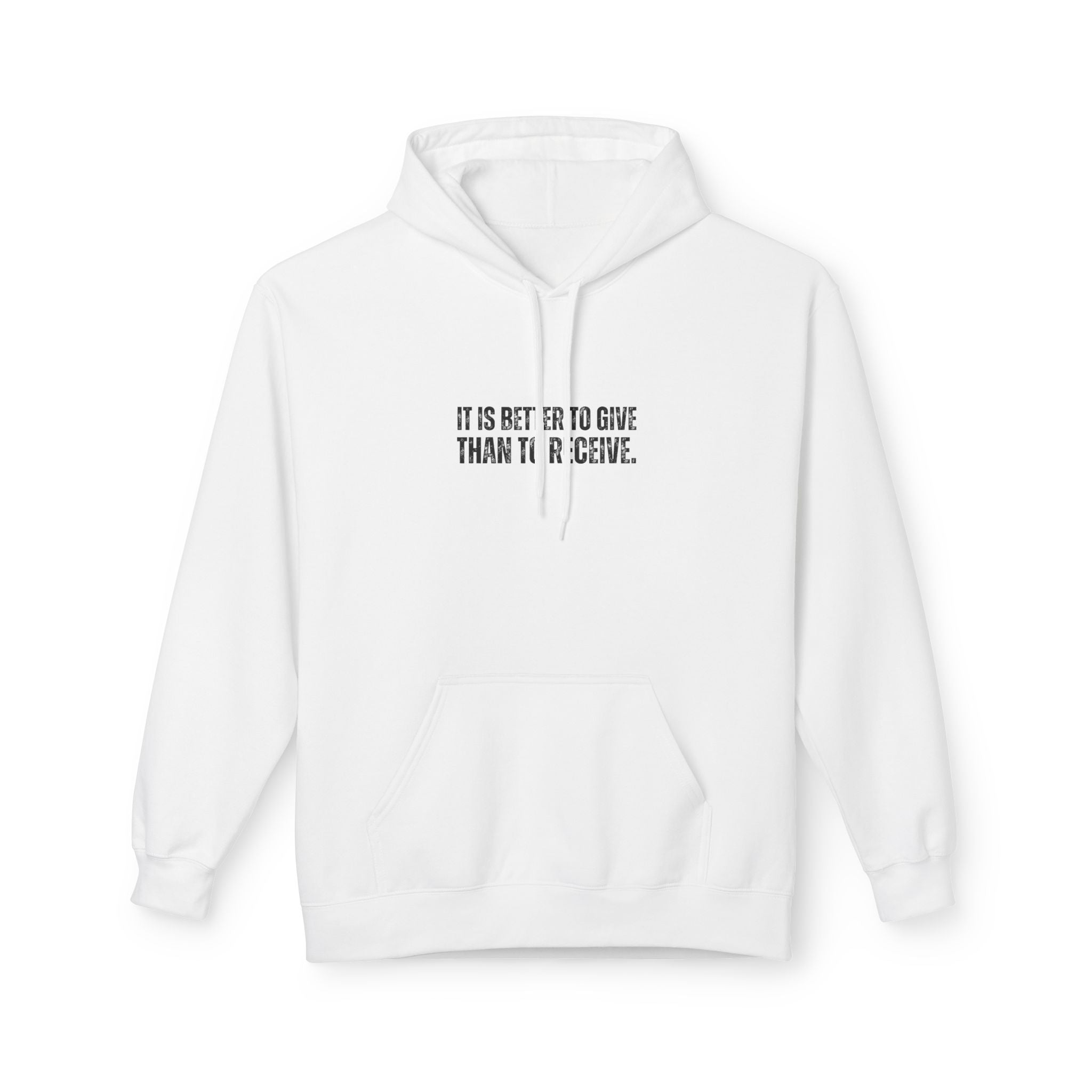 Ancient Quotes Fleece Hoodie | It is Better to Give Than to Receive - Mythos Design