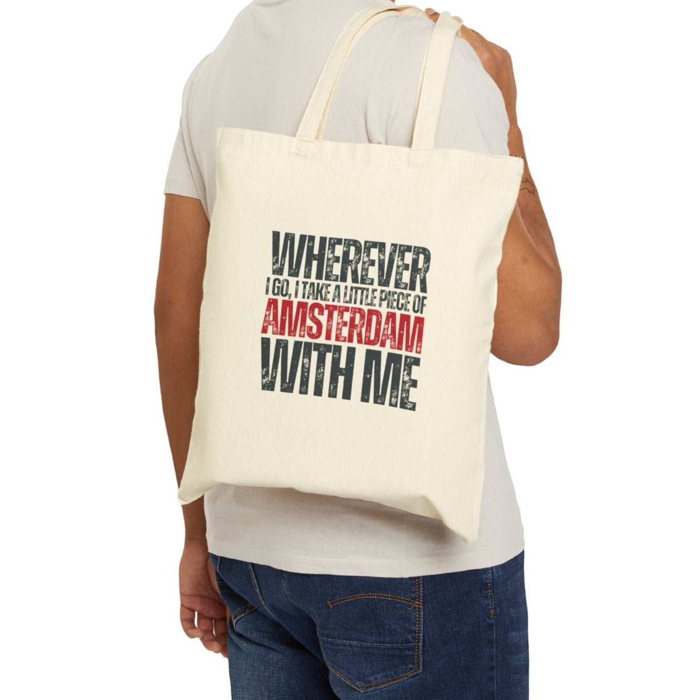 Canvas Tote Bag, Amsterdam | European Cities Collection - Mythos Design