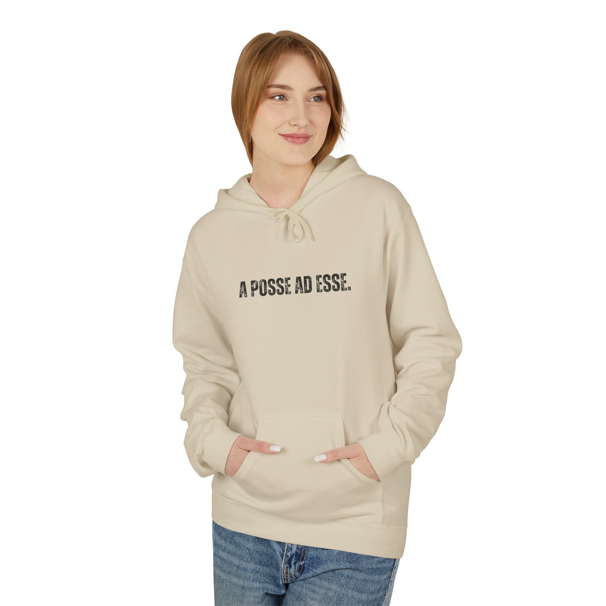 Ancient Quotes Fleece Hoodie | A Posse ad Esse - Mythos Design