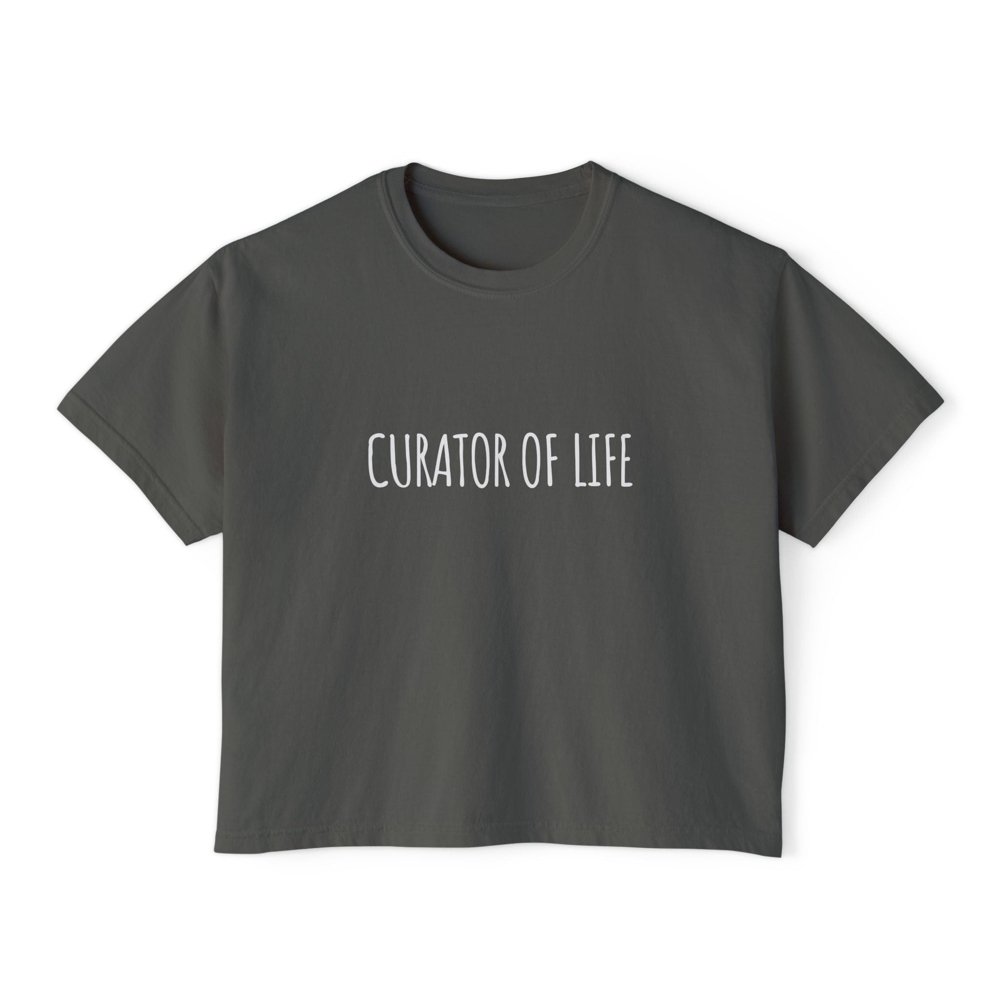 Boxy Artist Shirt | Curator of Life | Art Pun Series Gift - Mythos Design