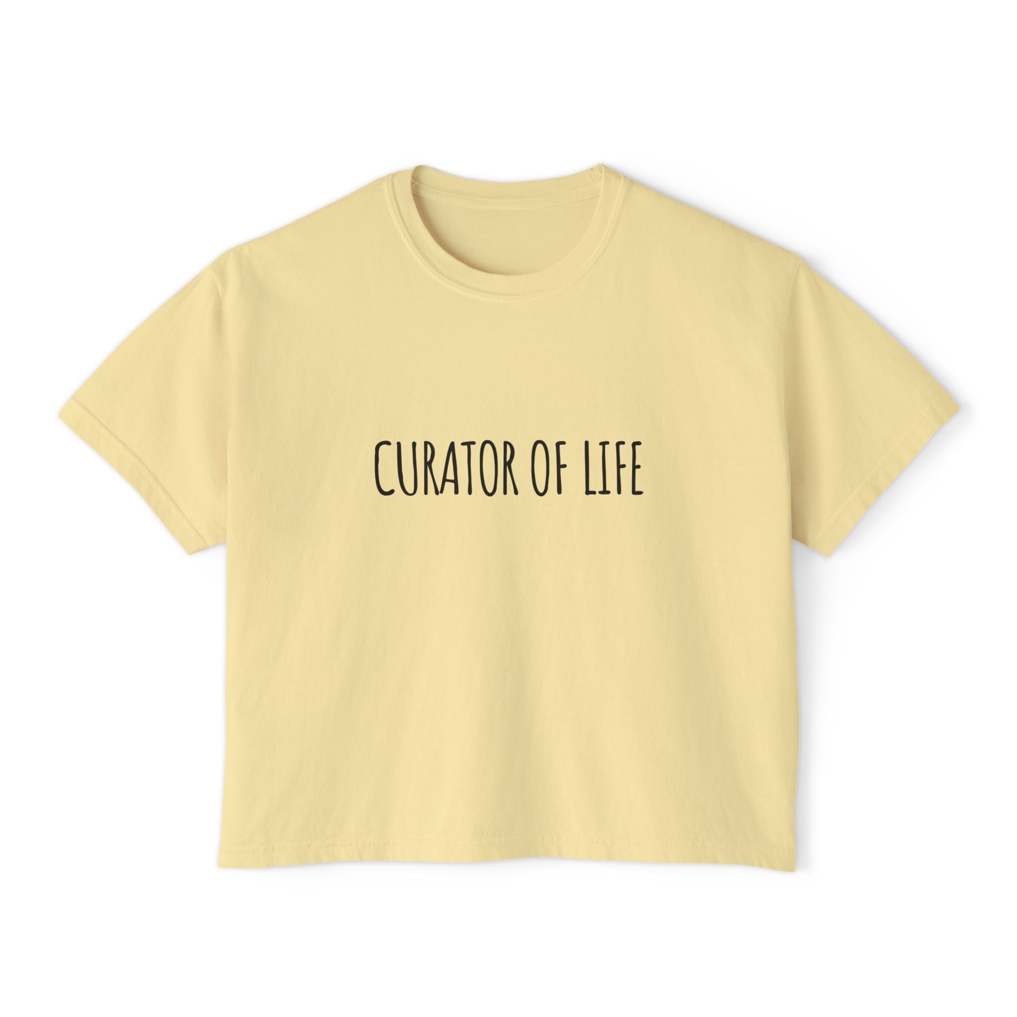 Boxy Artist Shirt | Curator of Life | Art Pun Series Gift - Mythos Design