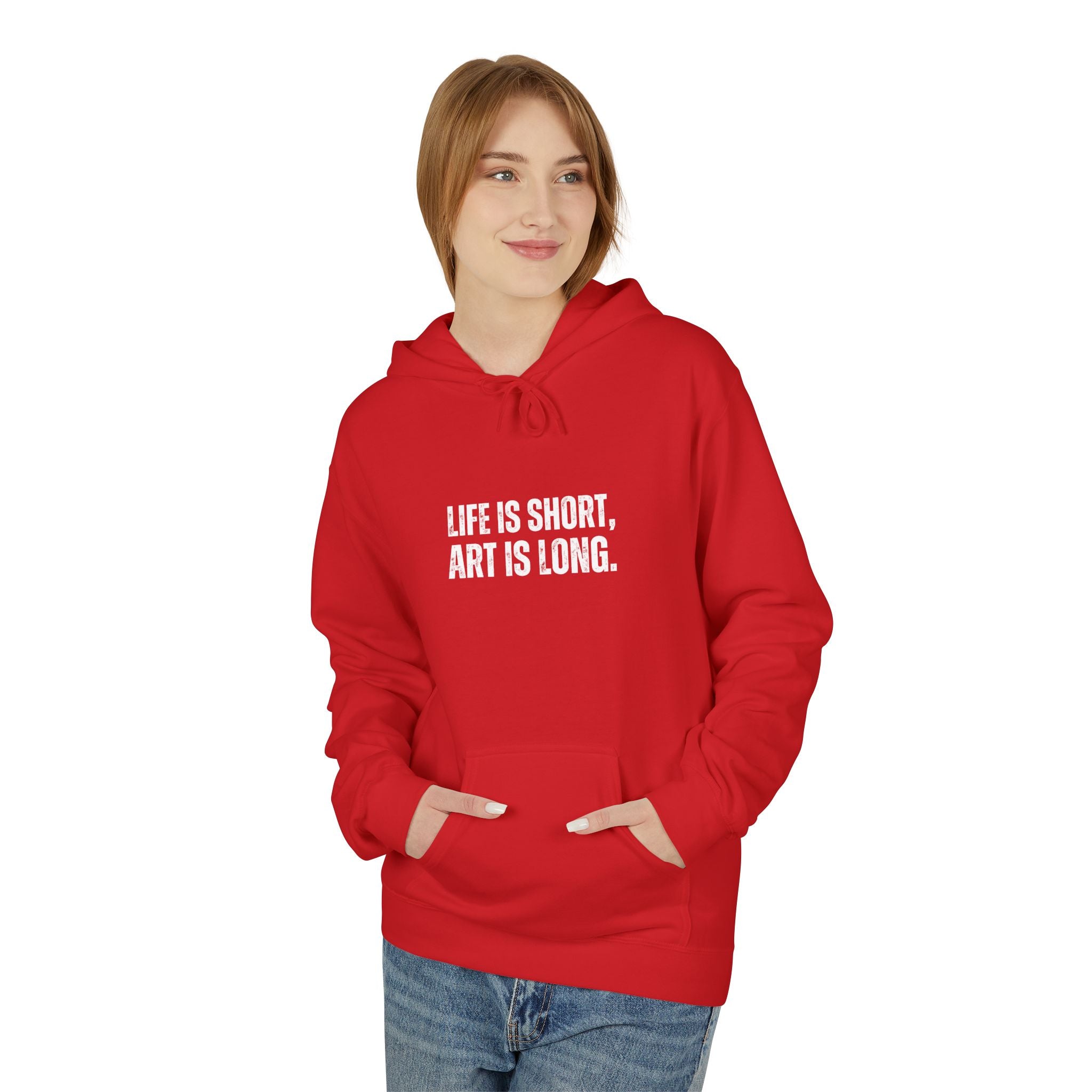 Ancient Quotes Fleece Hoodie | Life is Short, Art is Long - Mythos Design