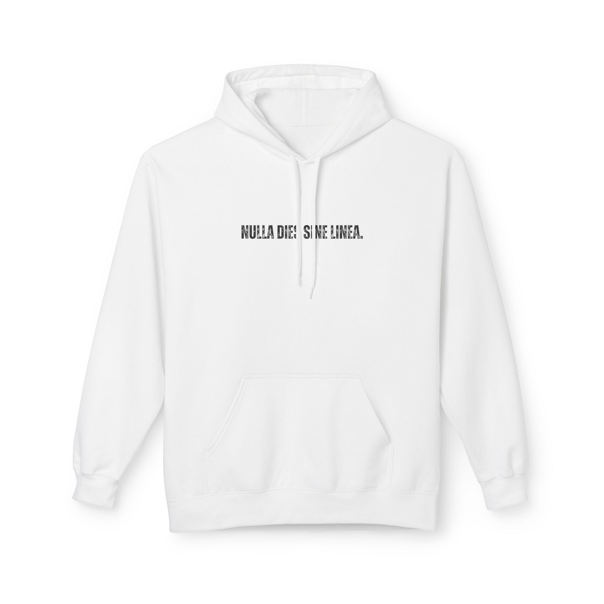 Ancient Quotes Fleece Hoodie | Nulla Dies Sine Linea - Mythos Design