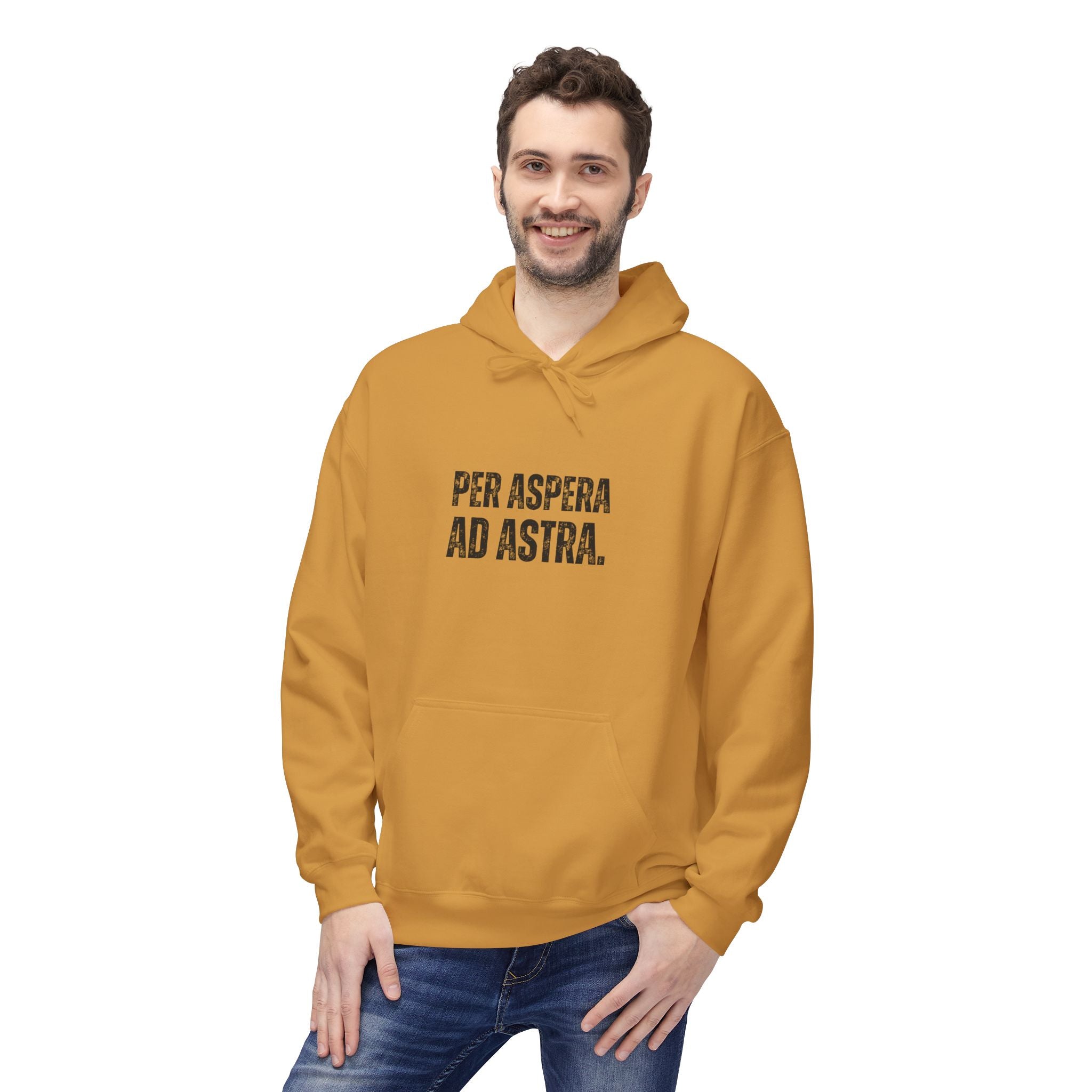 Ancient Quotes Fleece Hoodie | Per Aspera ad Astra - Mythos Design