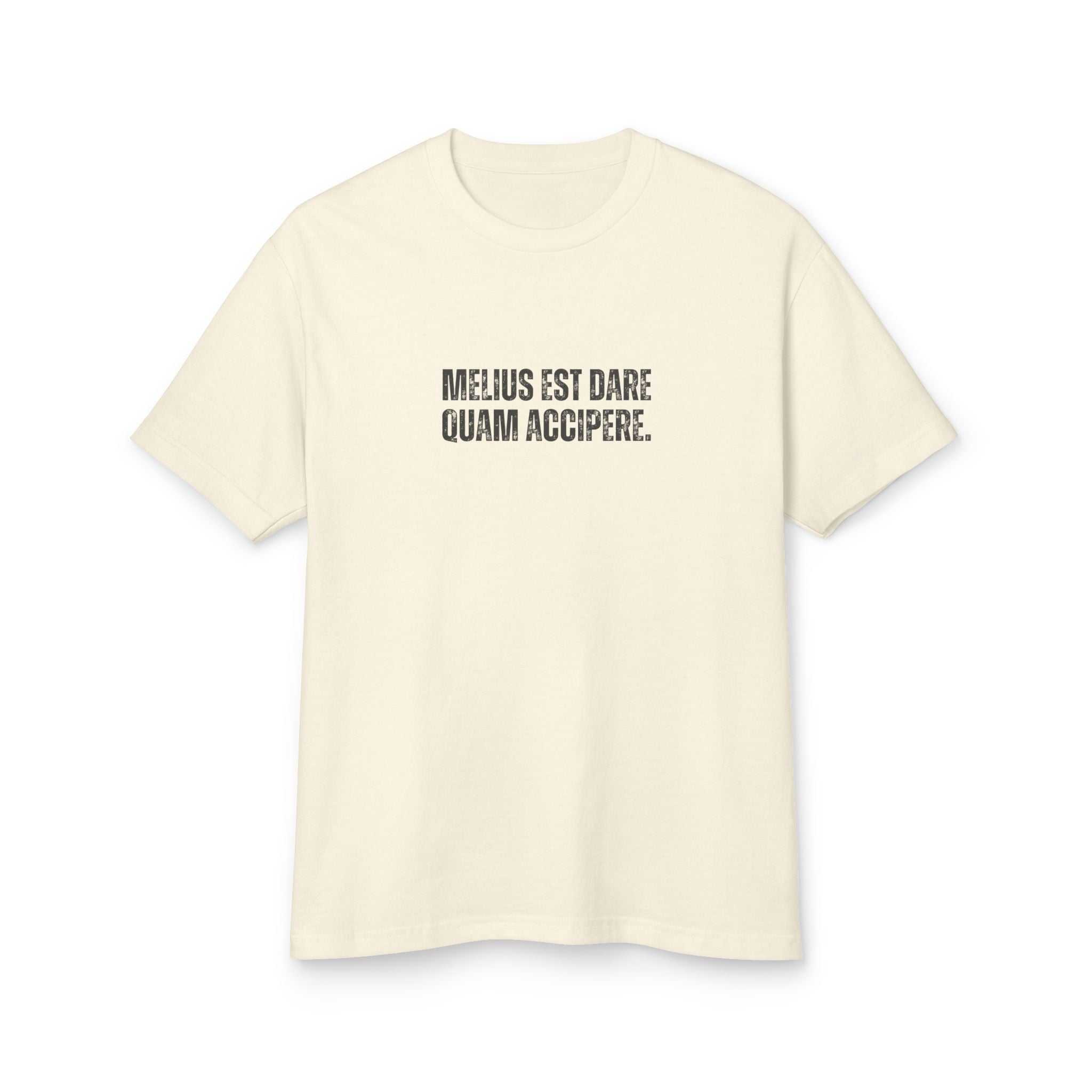 Unisex Ancient Quotes Shirt | Melius est dare quam accipere | Thoughtful Gift Tee - Mythos Design