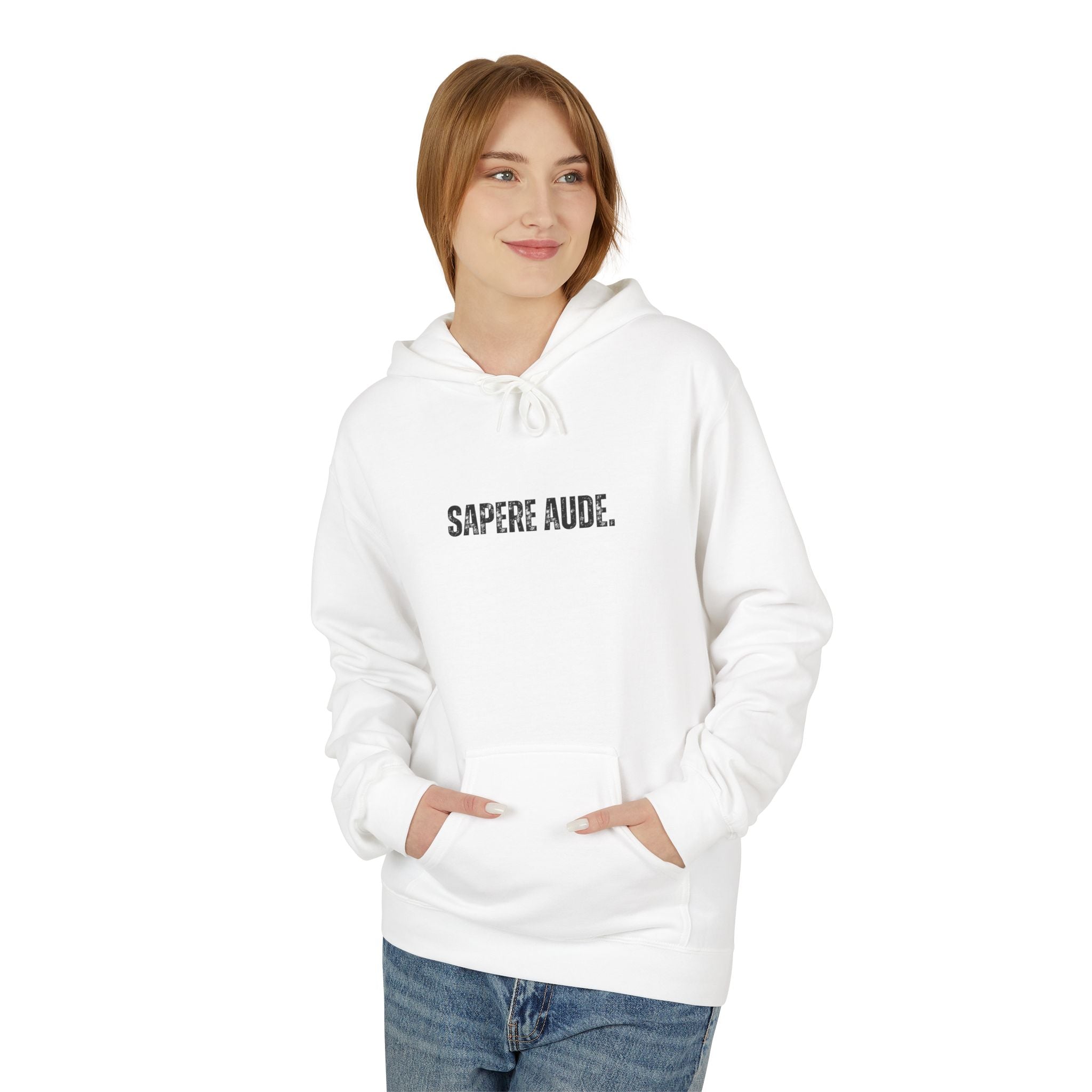 Ancient Quotes Fleece Hoodie | Sapere Aude - Mythos Design