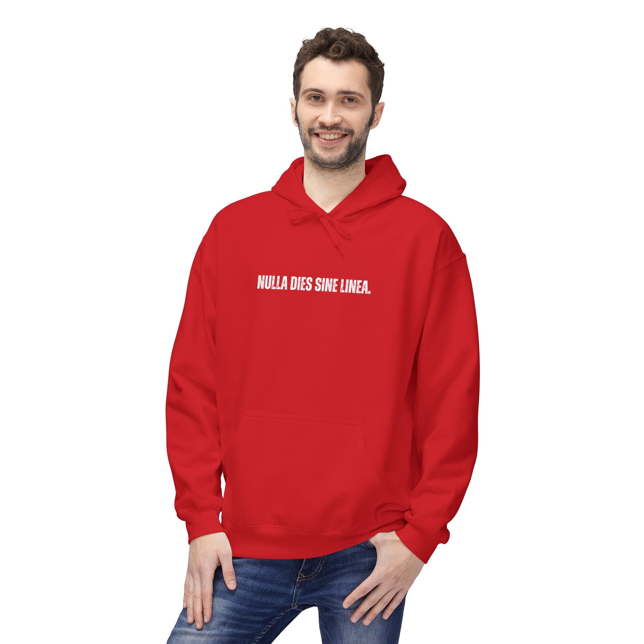 Ancient Quotes Fleece Hoodie | Nulla Dies Sine Linea - Mythos Design