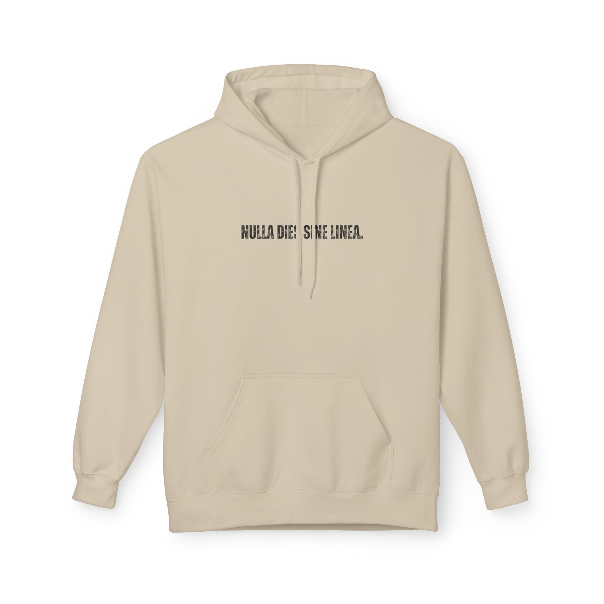 Ancient Quotes Fleece Hoodie | Nulla Dies Sine Linea - Mythos Design