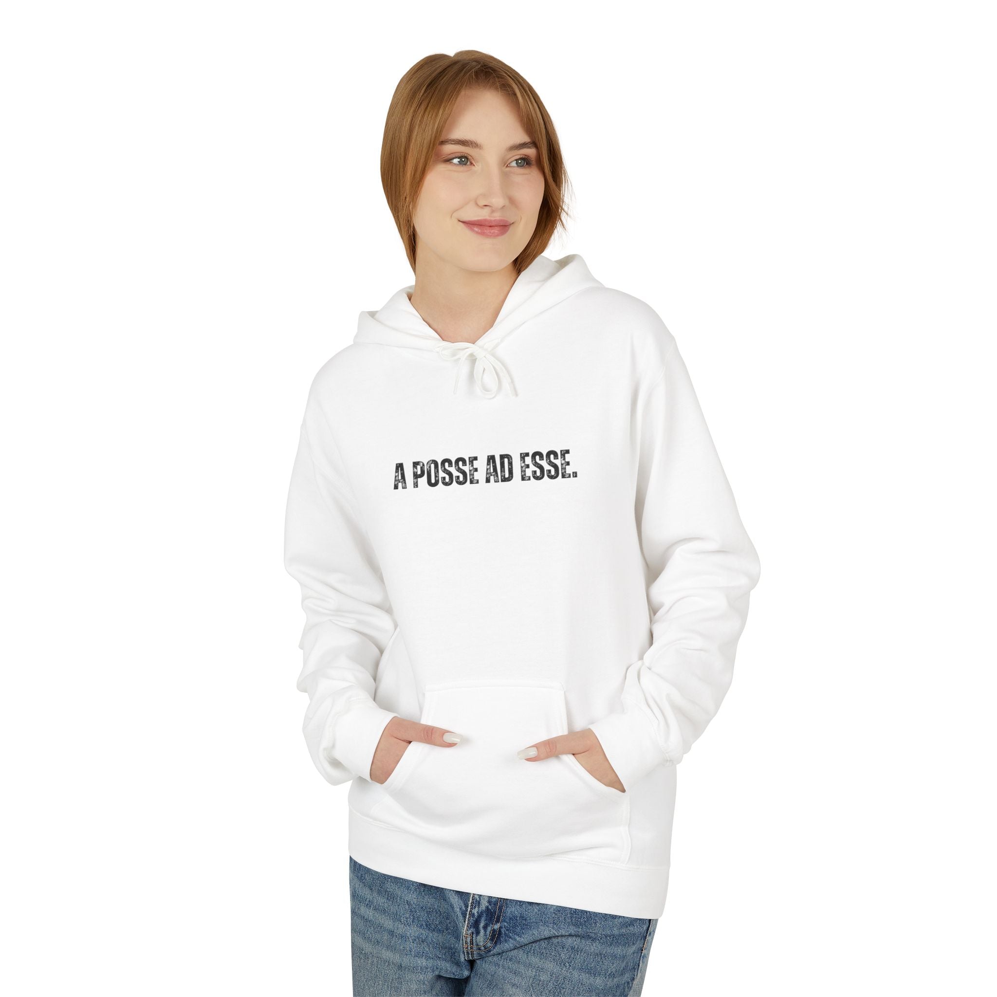 Ancient Quotes Fleece Hoodie | A Posse ad Esse - Mythos Design