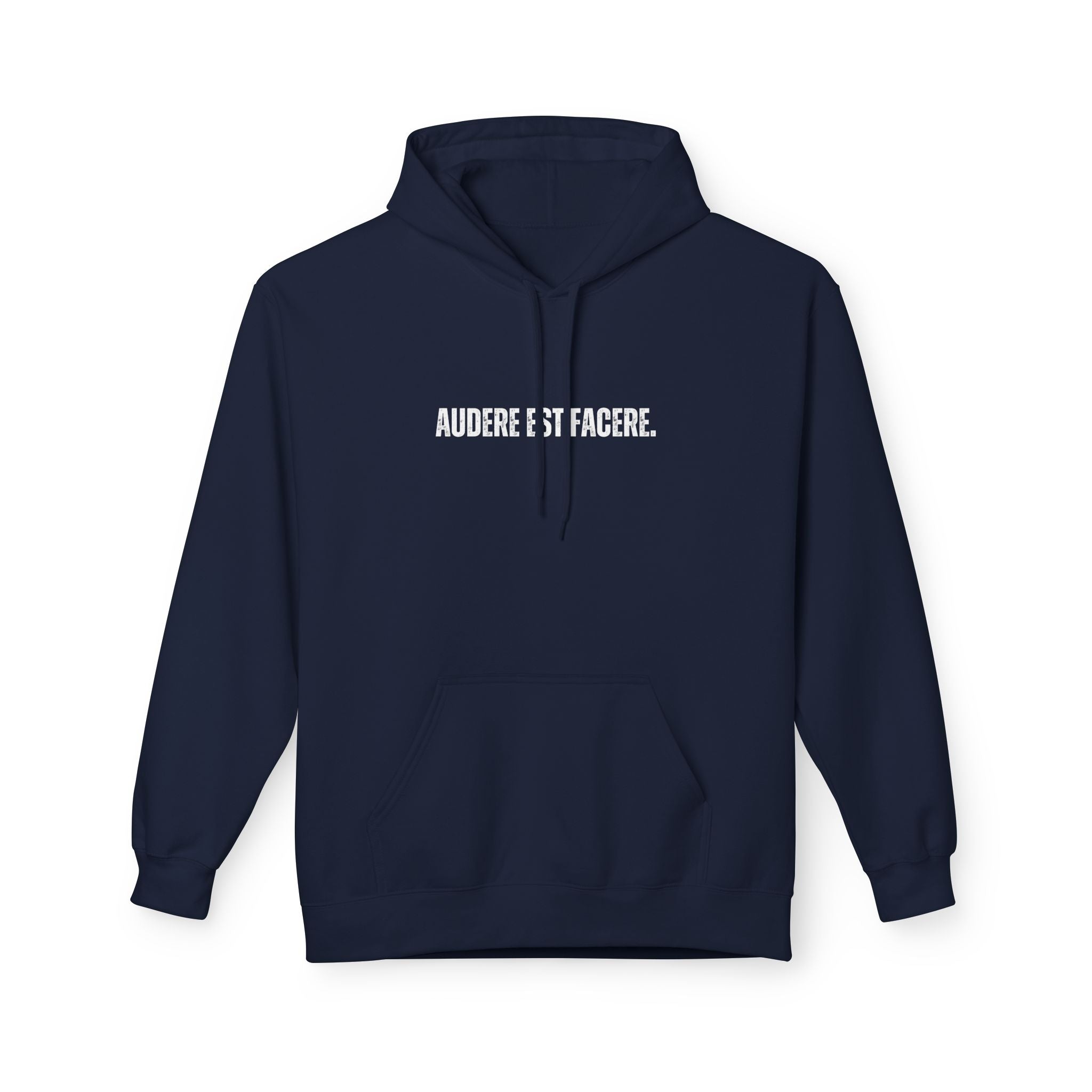 Ancient Quotes Fleece Hoodie | Audere est Facere - Mythos Design