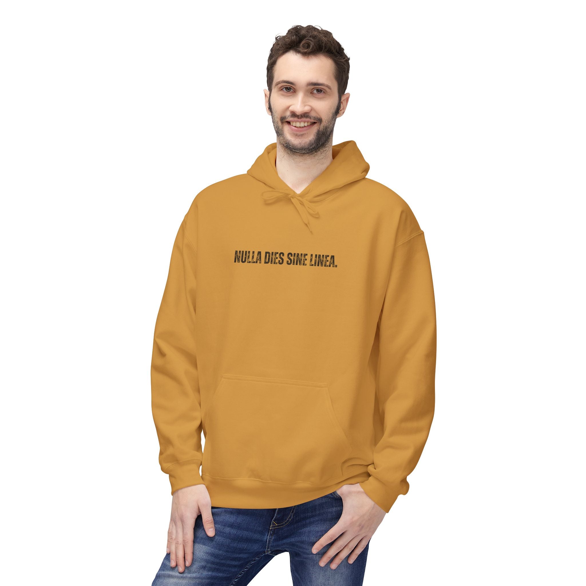 Ancient Quotes Fleece Hoodie | Nulla Dies Sine Linea - Mythos Design