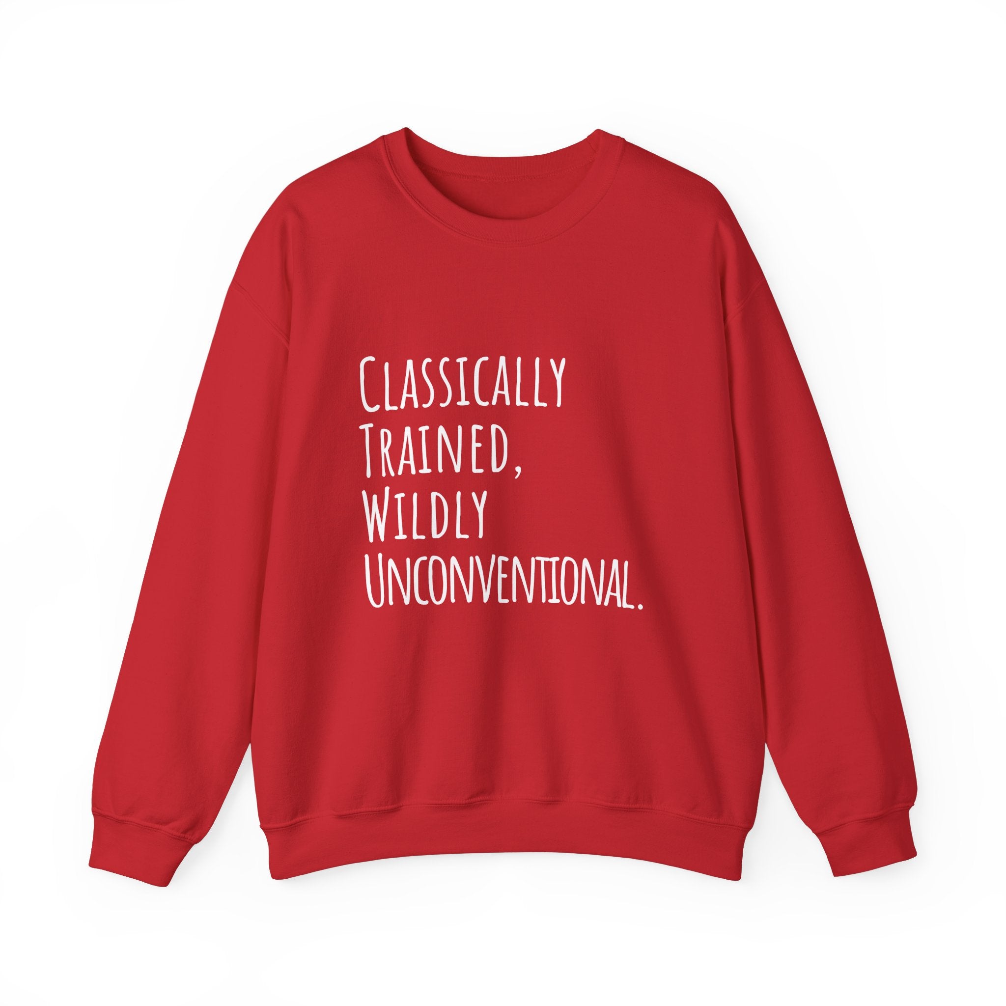 Unisex Artist Sweatshirt | Classically Trained, Wildly Unconventional | Art Pun Series Gift - Mythos Design