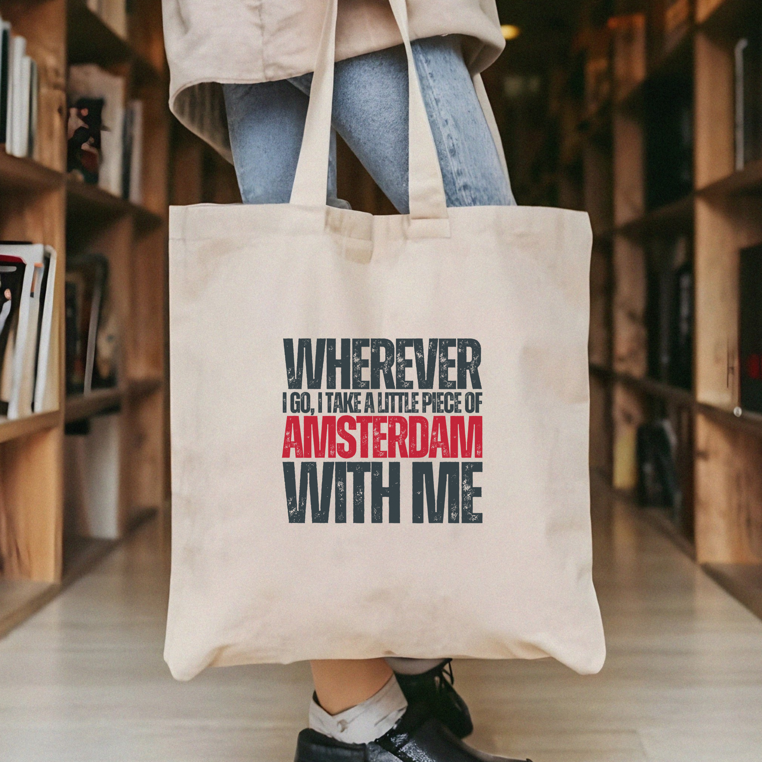 Canvas Tote Bag, Amsterdam | European Cities Collection - Mythos Design