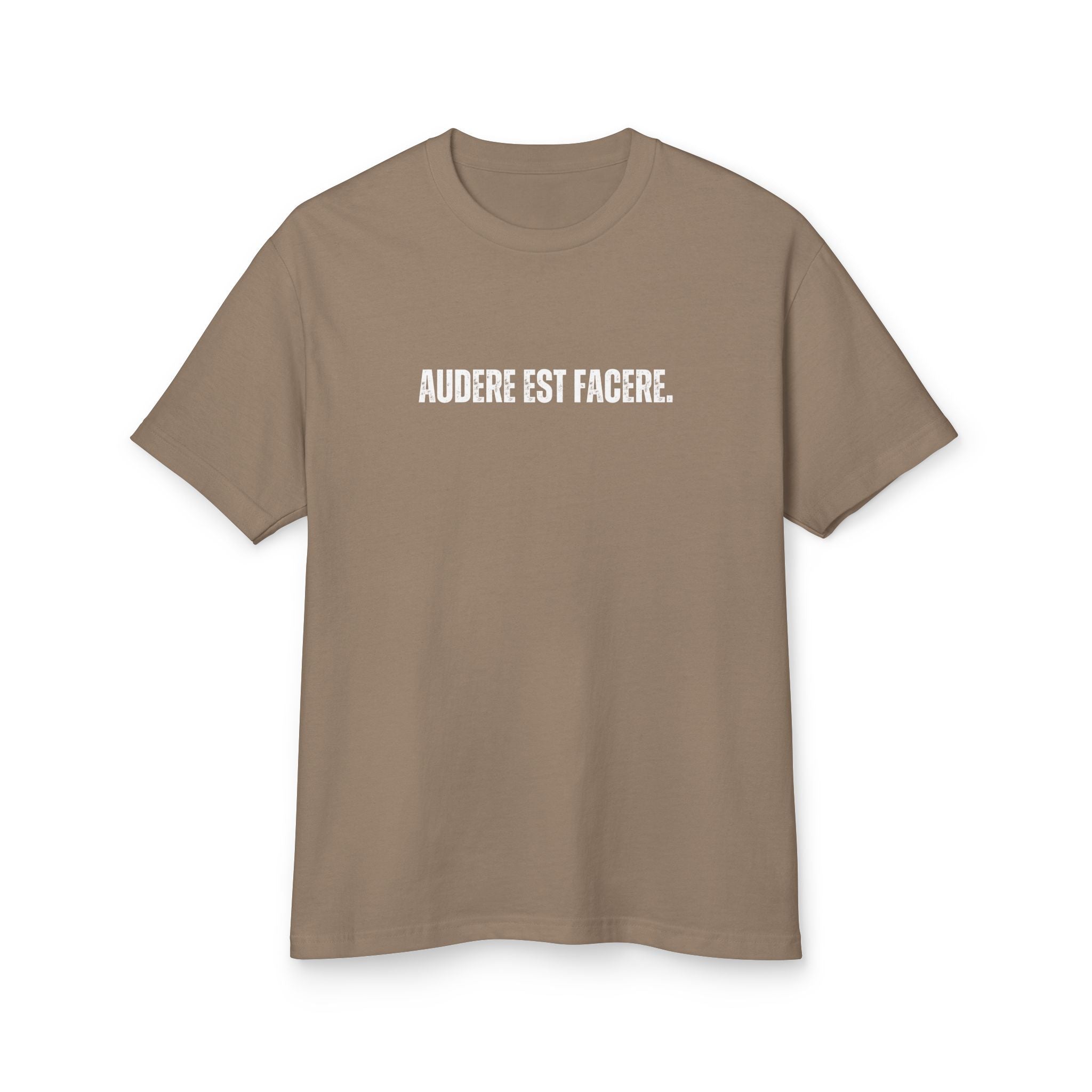 Unisex Ancient Quotes Shirt | Audere Est Facere | Inspirational Gift Tee - Mythos Design