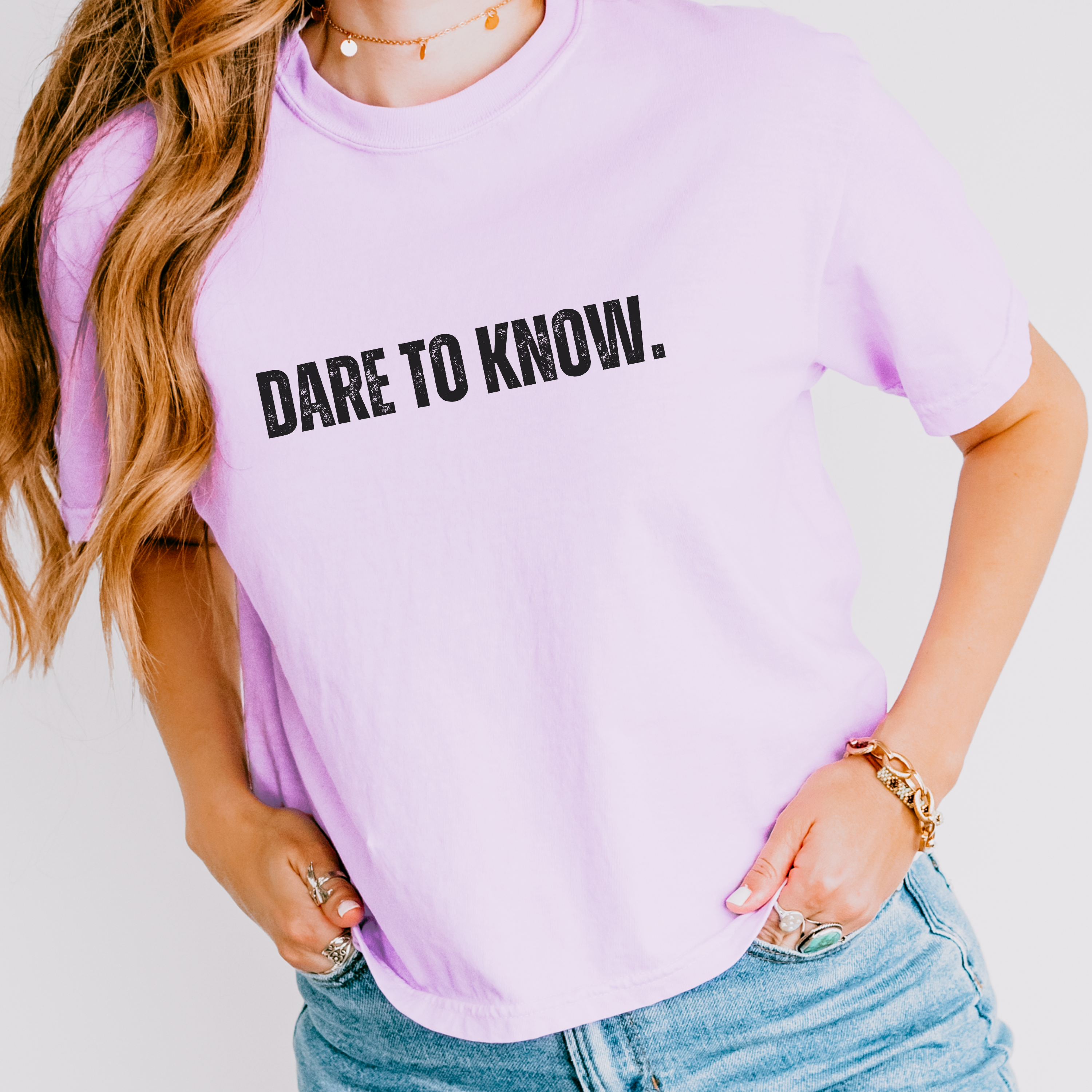 Motivational Boxy Tee Shirt | Dare To Know Quote Gift - Mythos Design