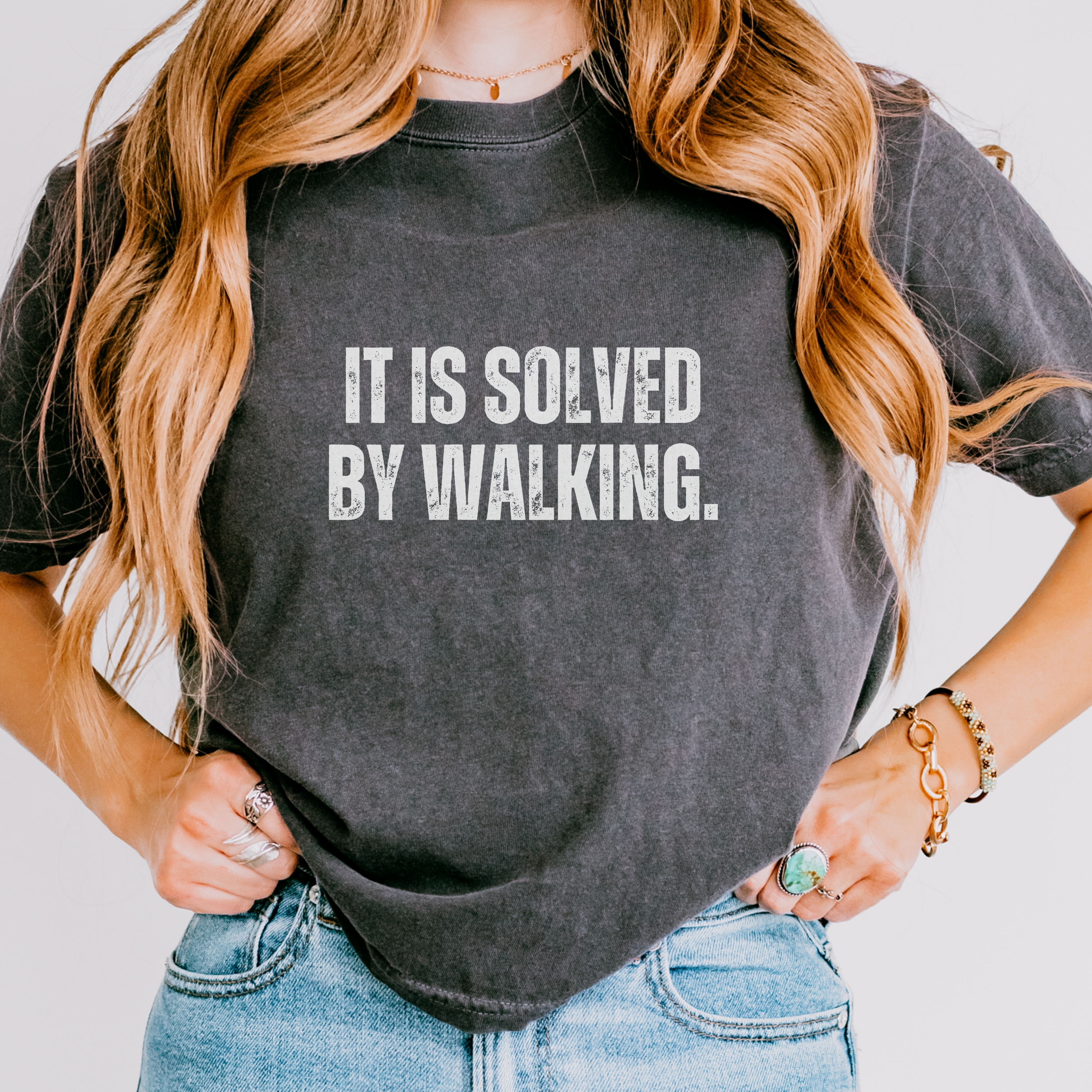 Walking Shirt Wise Quote Gift | Solved by Walking Latin Wisdom Tee - Mythos Design