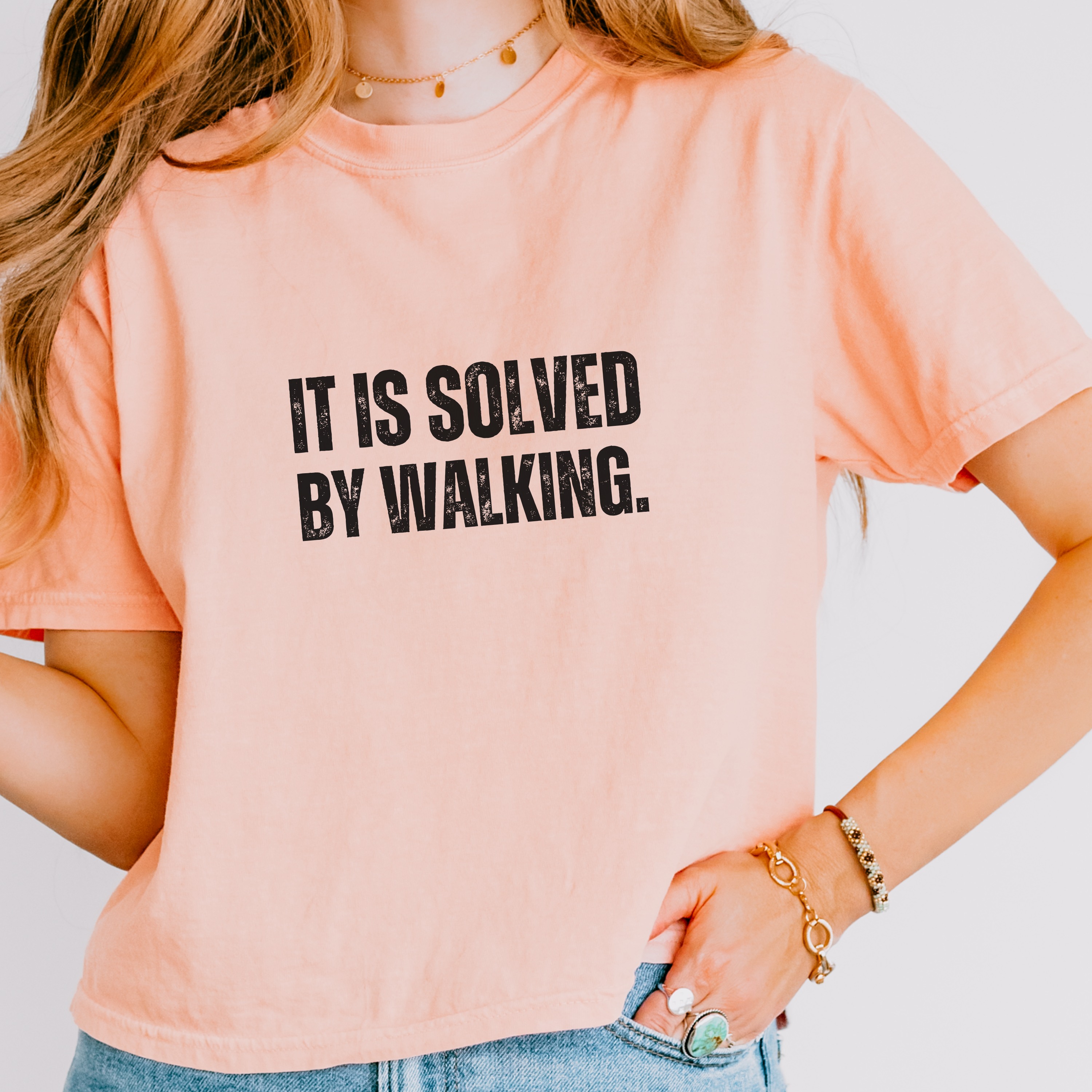 Walking Shirt Wise Quote Gift | Solved by Walking Latin Wisdom Tee - Mythos Design