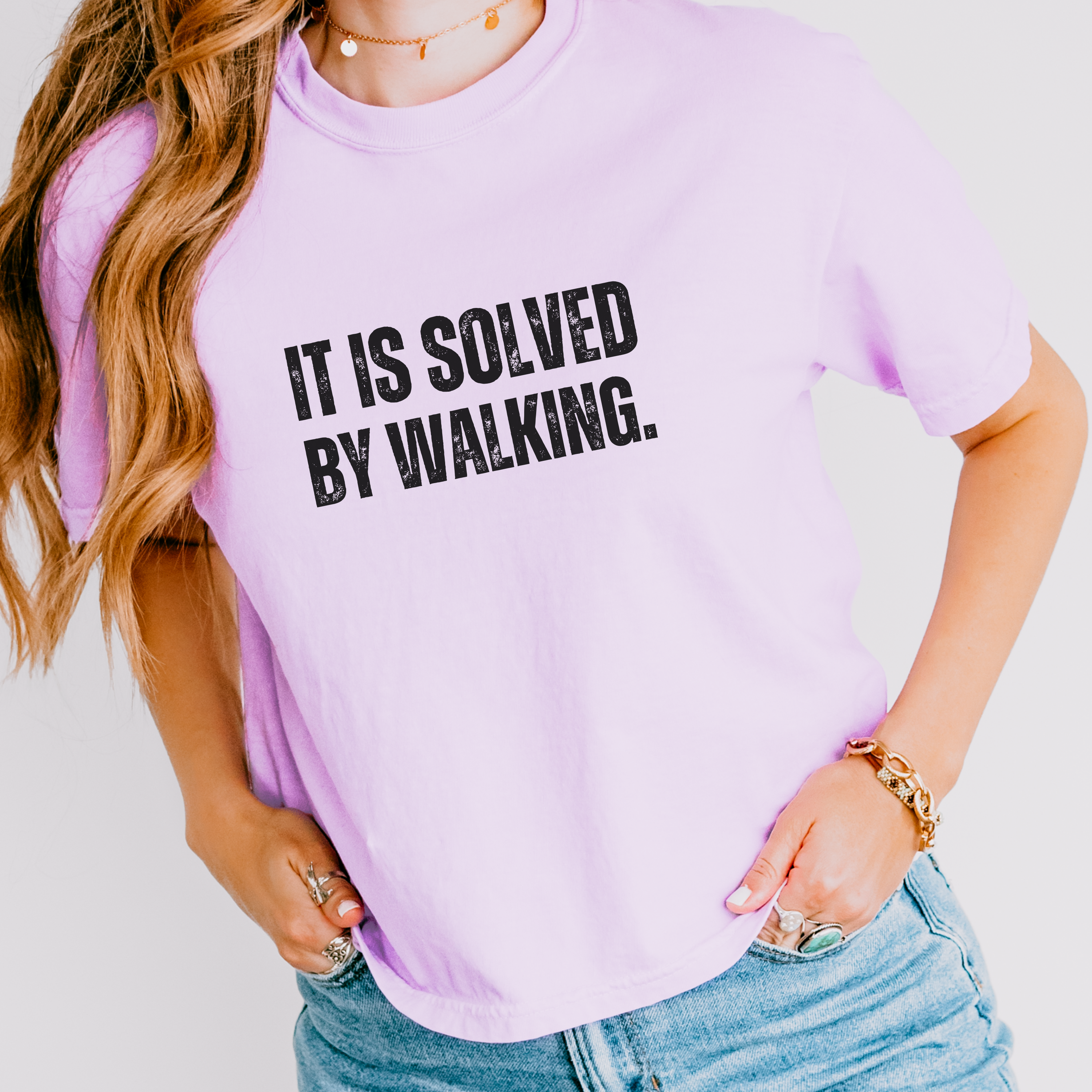 Walking Shirt Wise Quote Gift | Solved by Walking Latin Wisdom Tee - Mythos Design