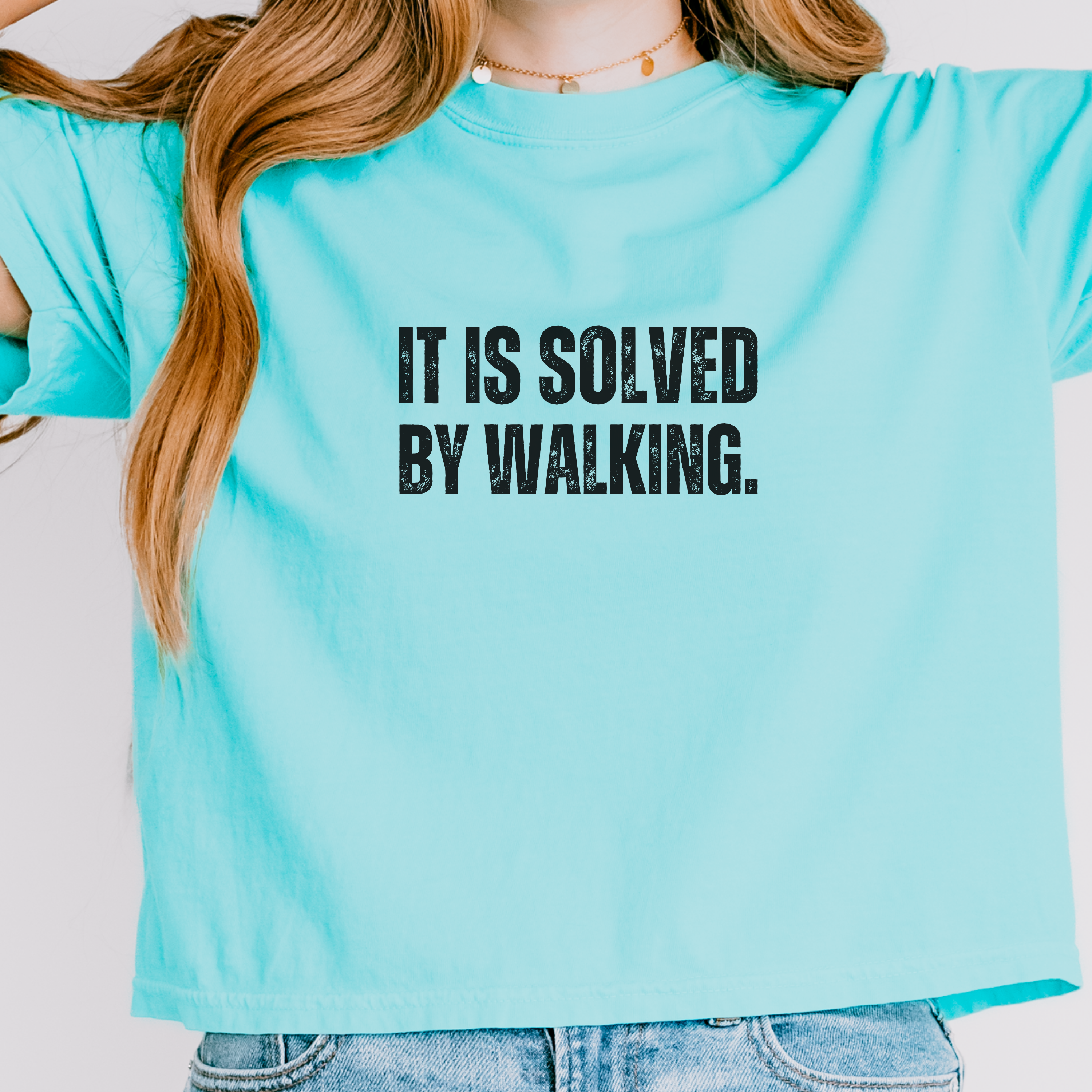 Walking Shirt Wise Quote Gift | Solved by Walking Latin Wisdom Tee - Mythos Design