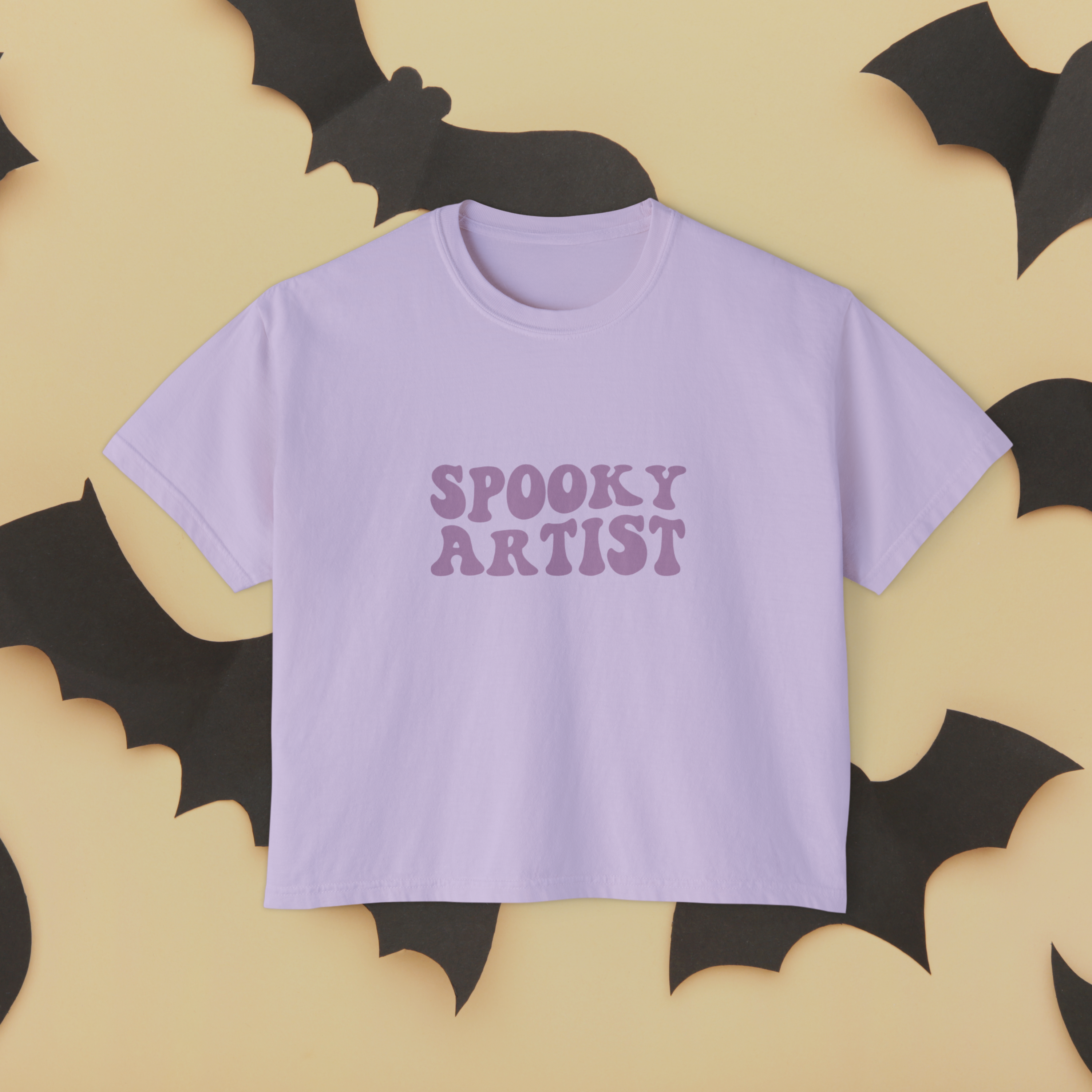 Spooky Artist Boxy T-Shirt | Retro Pepper Halloween Tee - Mythos Design