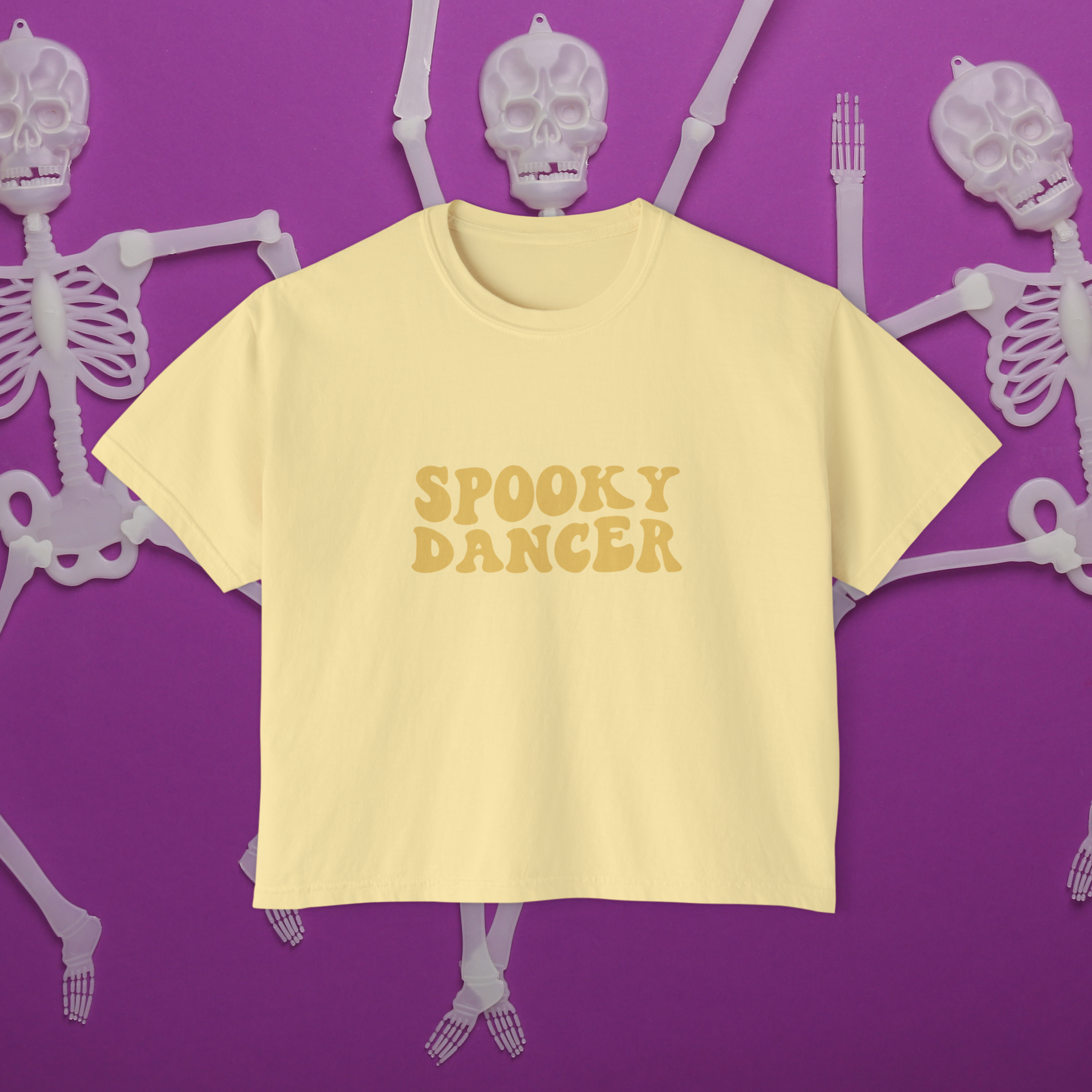 Spooky Dancer Women's Boxy T-Shirt | Retro Minimal Artist Tee - Mythos Design