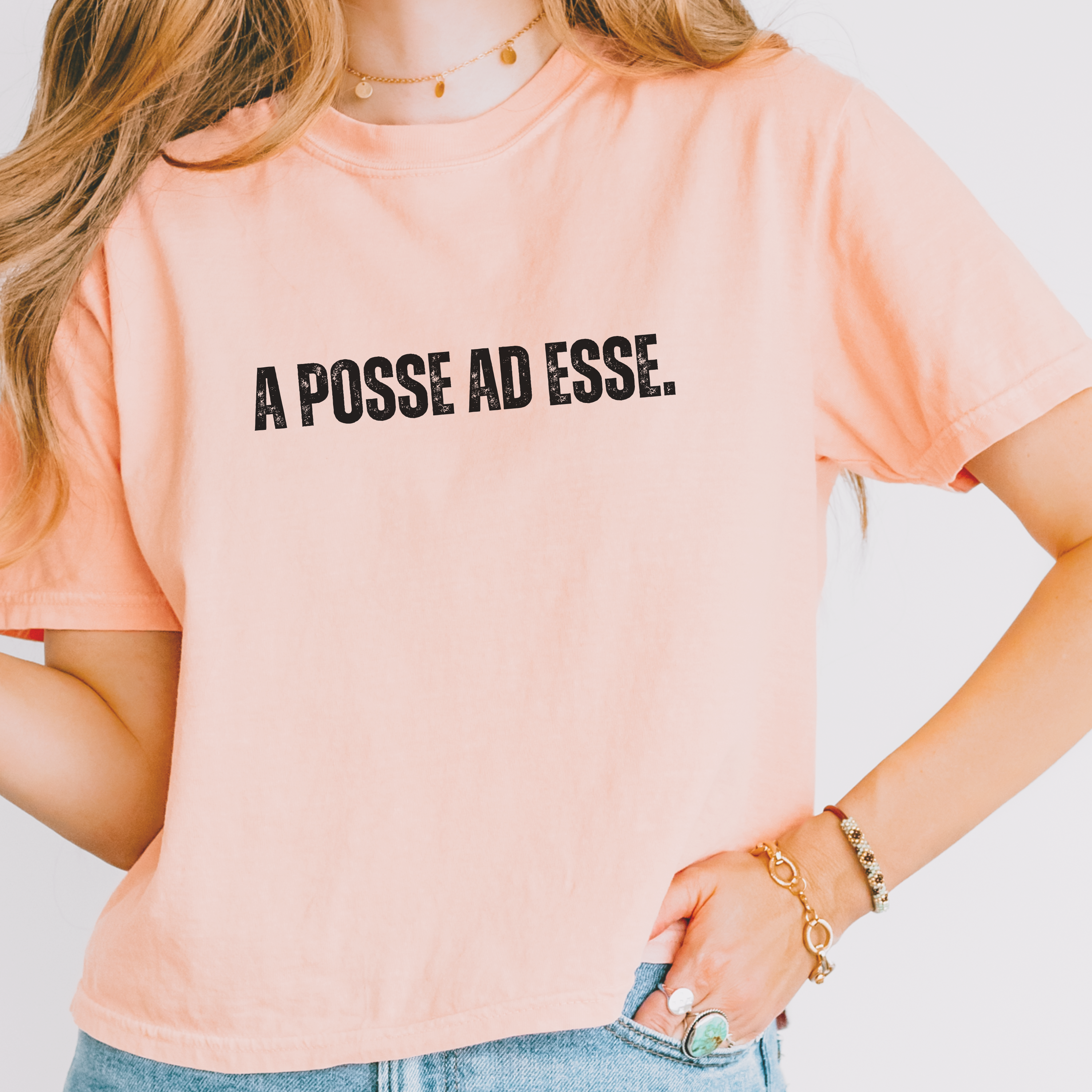 Motivational Women's Boxy T-Shirt | A Posse Ad Esse, From Possibility to Actuality - Mythos Design