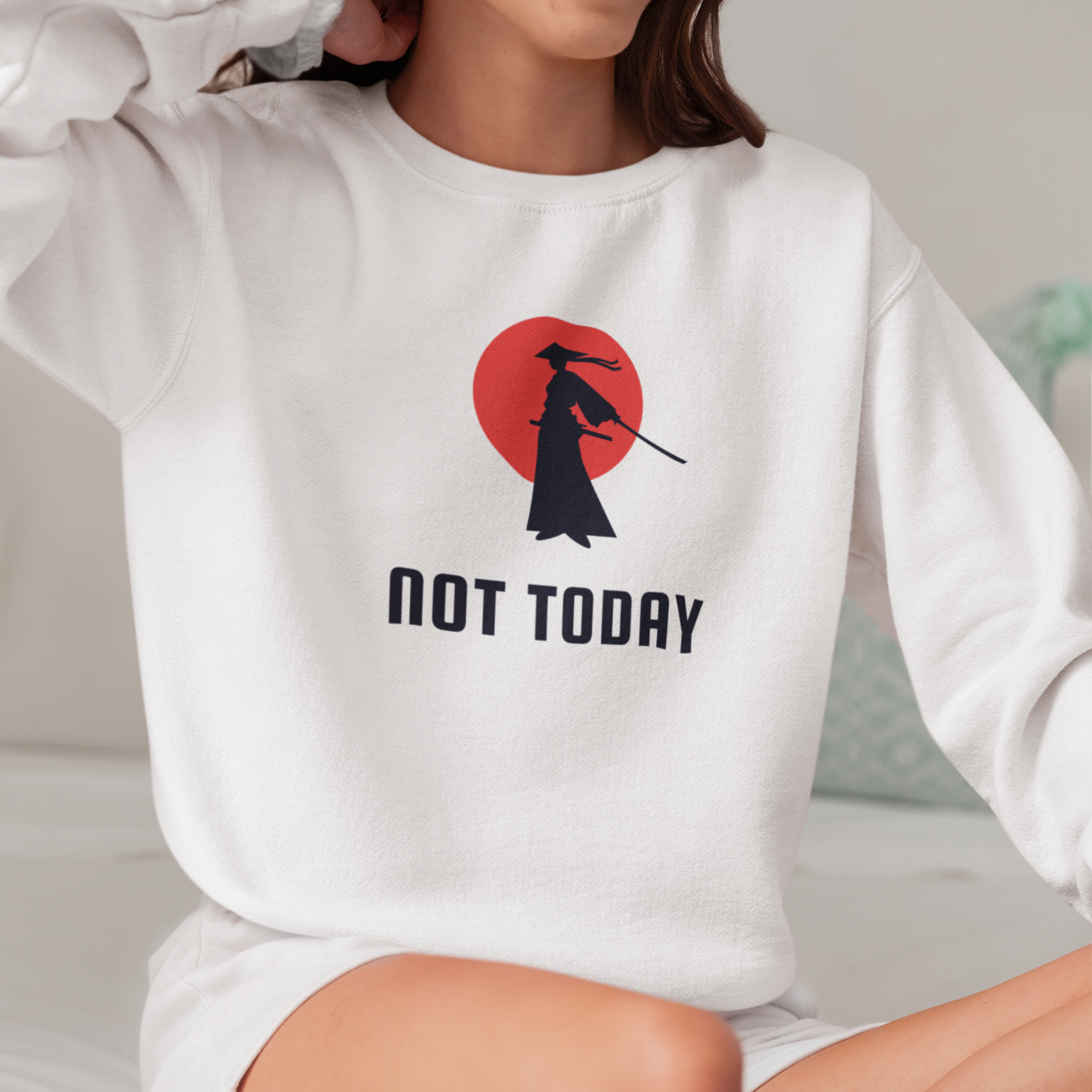 Not Today Sweatshirt | Anime-Inspired Introvert Gift - Mythos Design