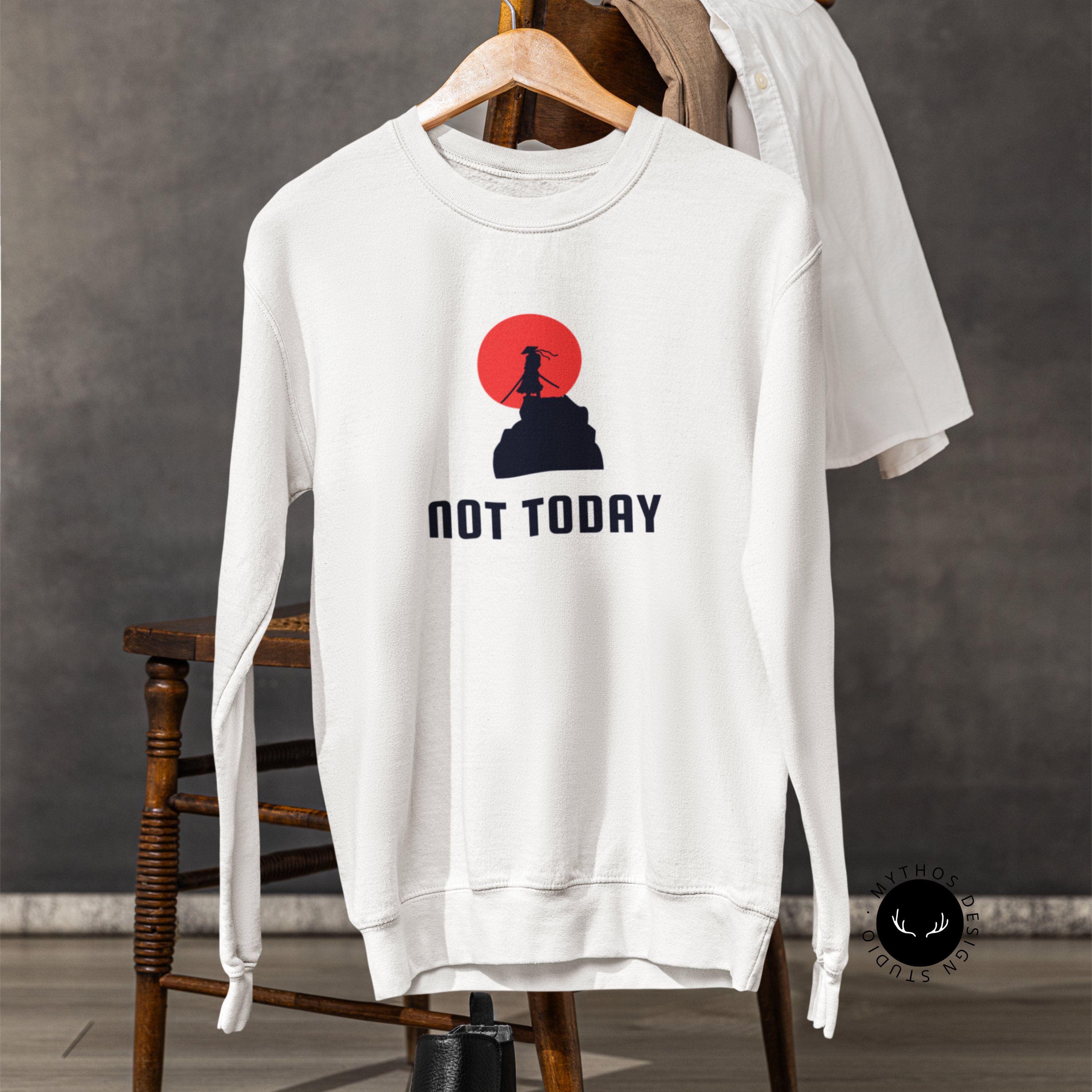 Not Today Sweatshirt | Anime-Inspired Gift for Him - Mythos Design