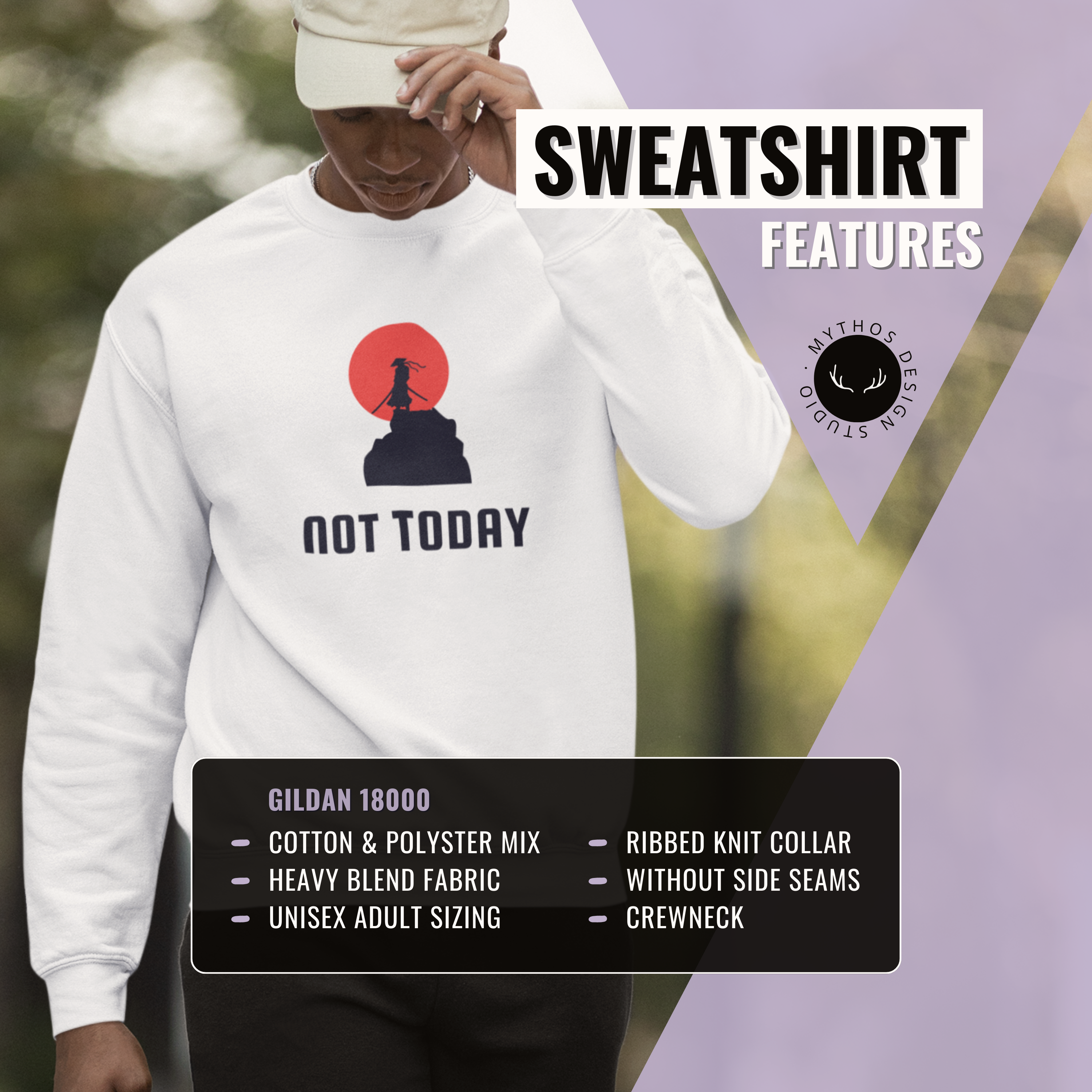 Not Today Sweatshirt | Anime-Inspired Gift for Him - Mythos Design