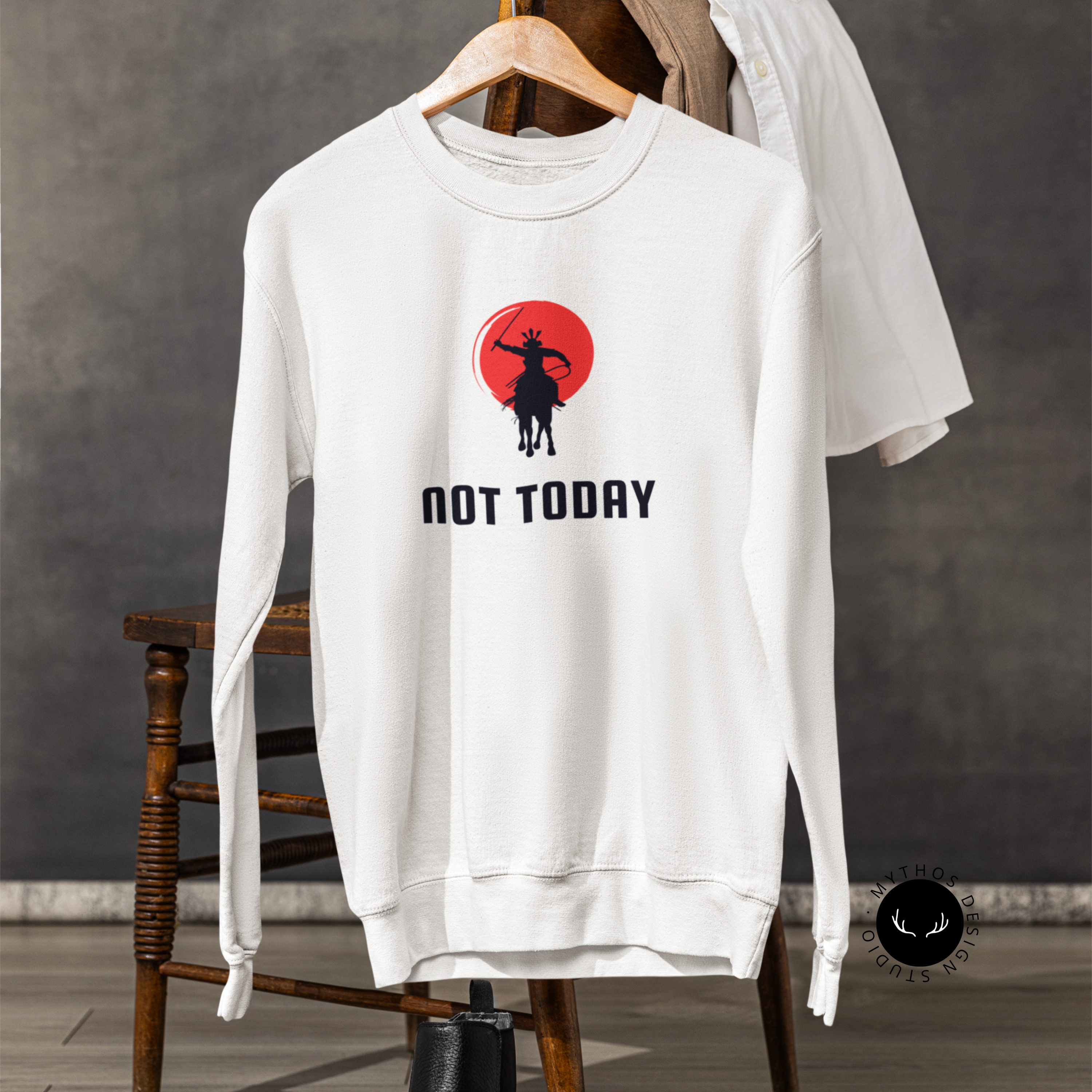 Not Today Sweatshirt | Anime-Inspired Gift for Him - Mythos Design