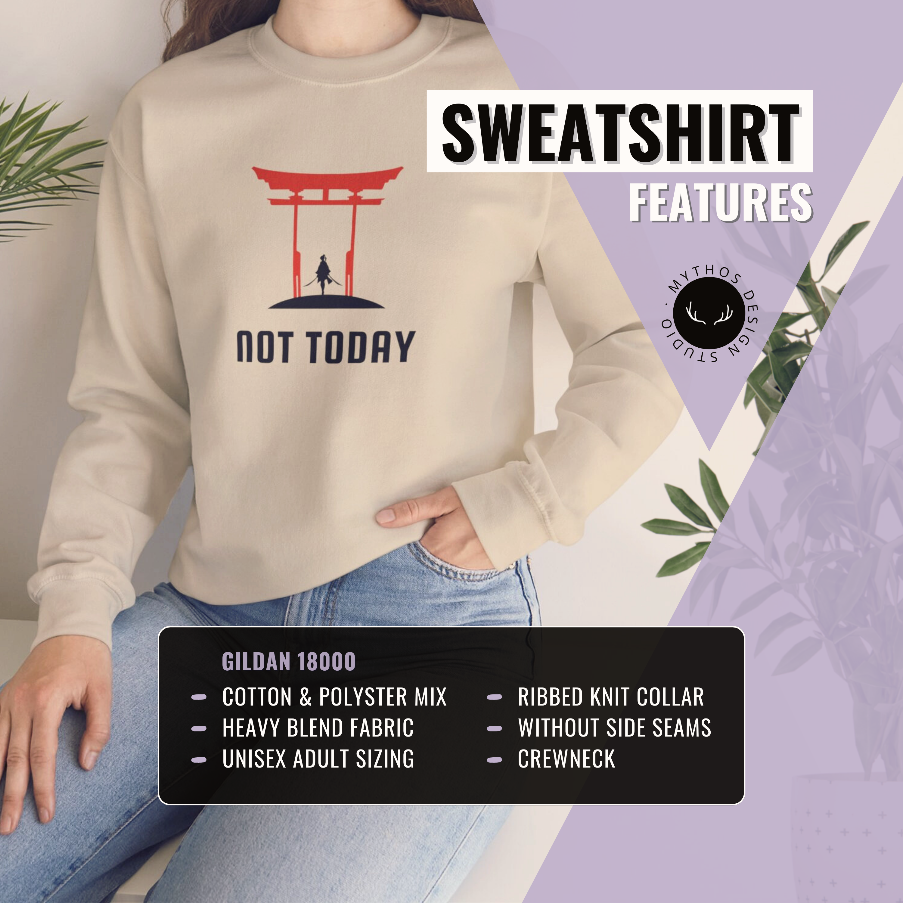 Not Today Sweatshirt | Positive Affirmation Gift for Her - Mythos Design