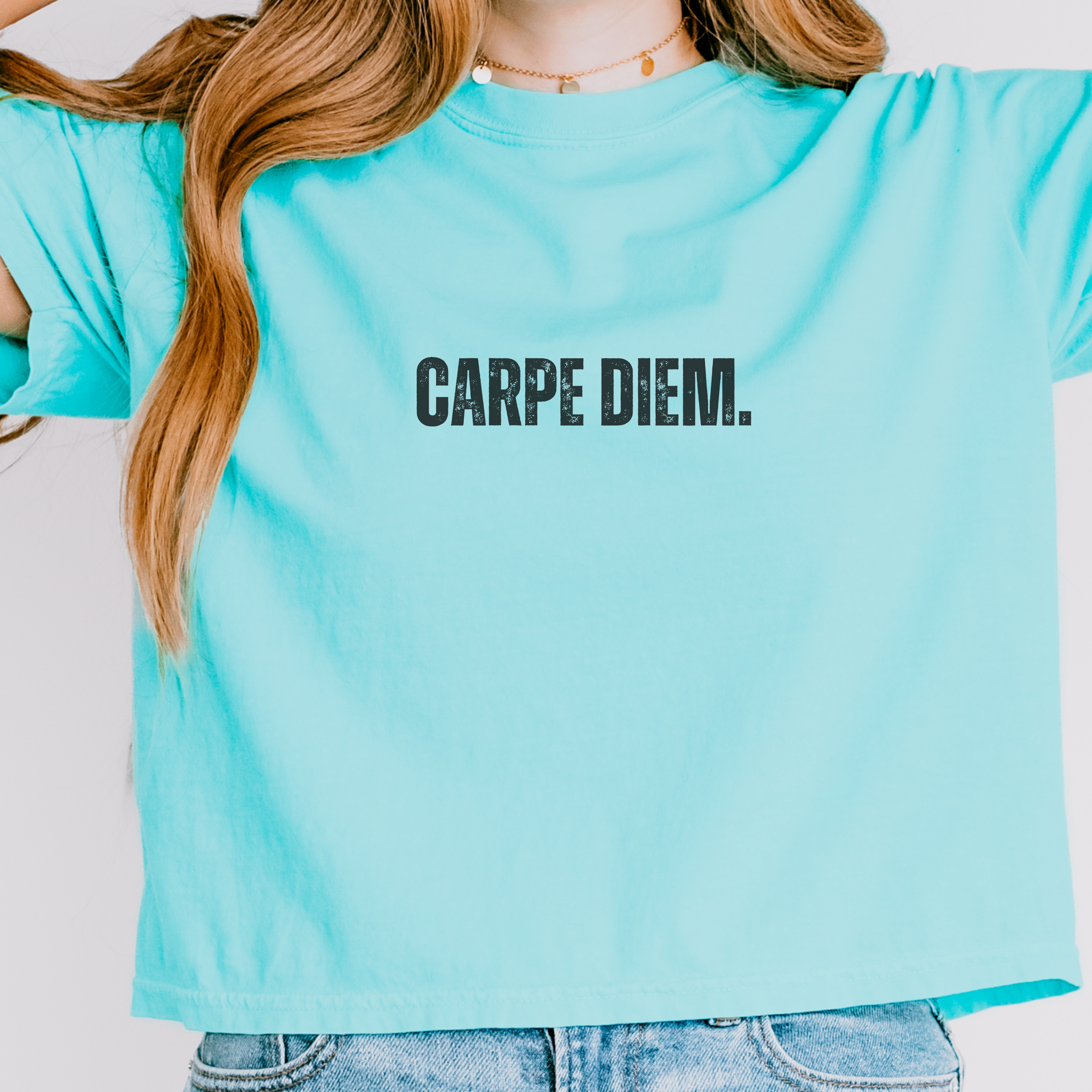 Carpe Diem Seize the Day T-Shirt | Motivational Boxy Tee - Mythos Design