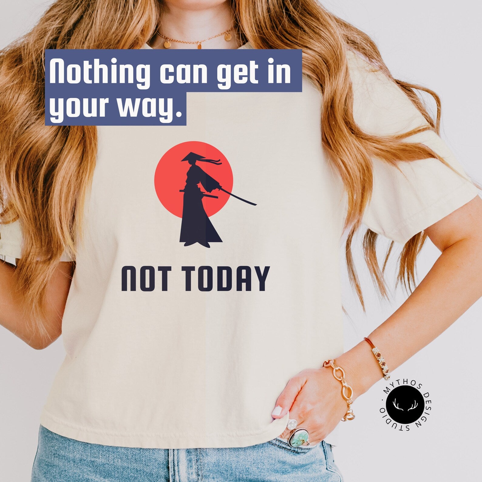 Not Today 1 Boxy Women's Tee | Eco-Friendly, Oversized Fit - Mythos Design