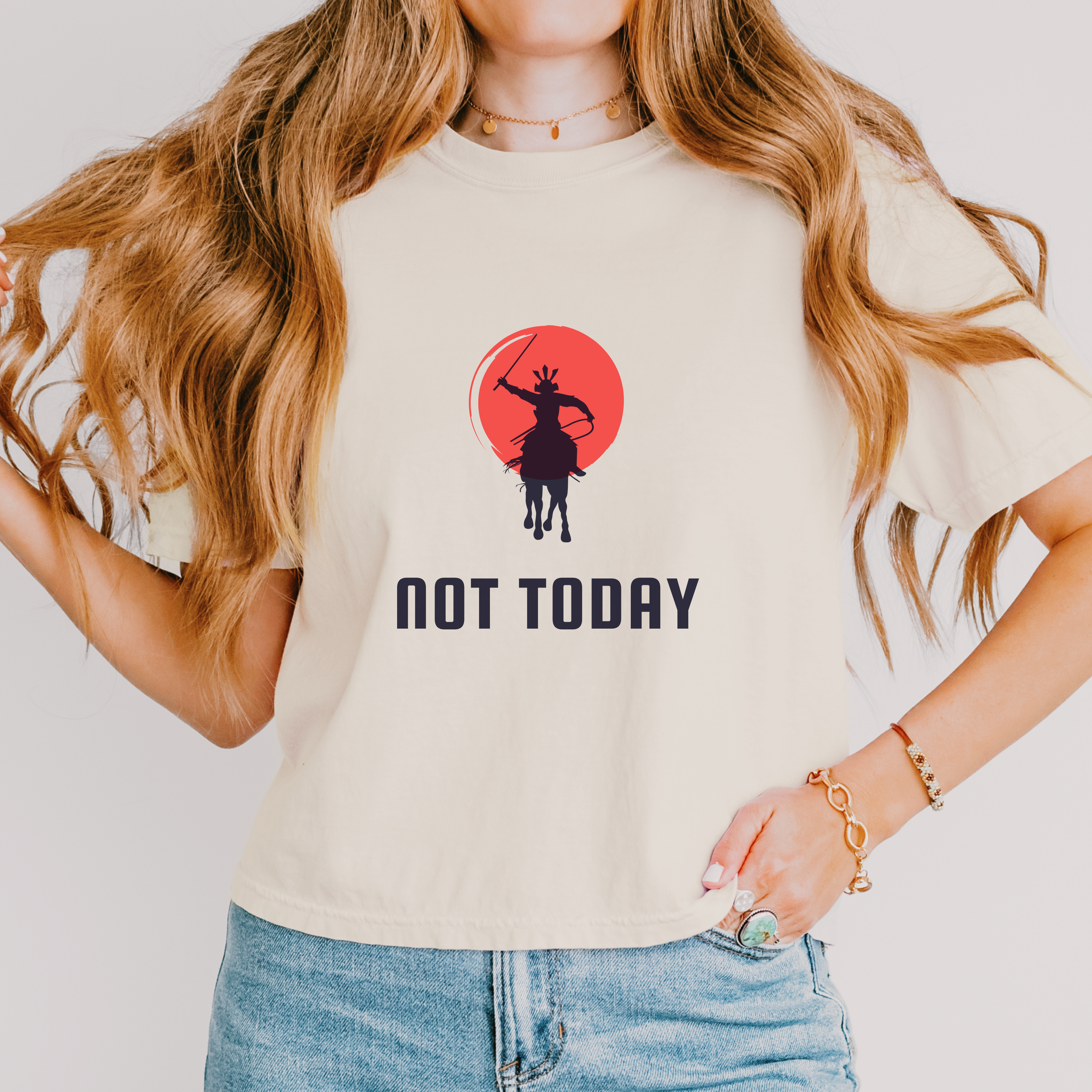 Not Today 3 Boxy Women's Tee | Eco-Friendly, Oversized Fit - Mythos Design