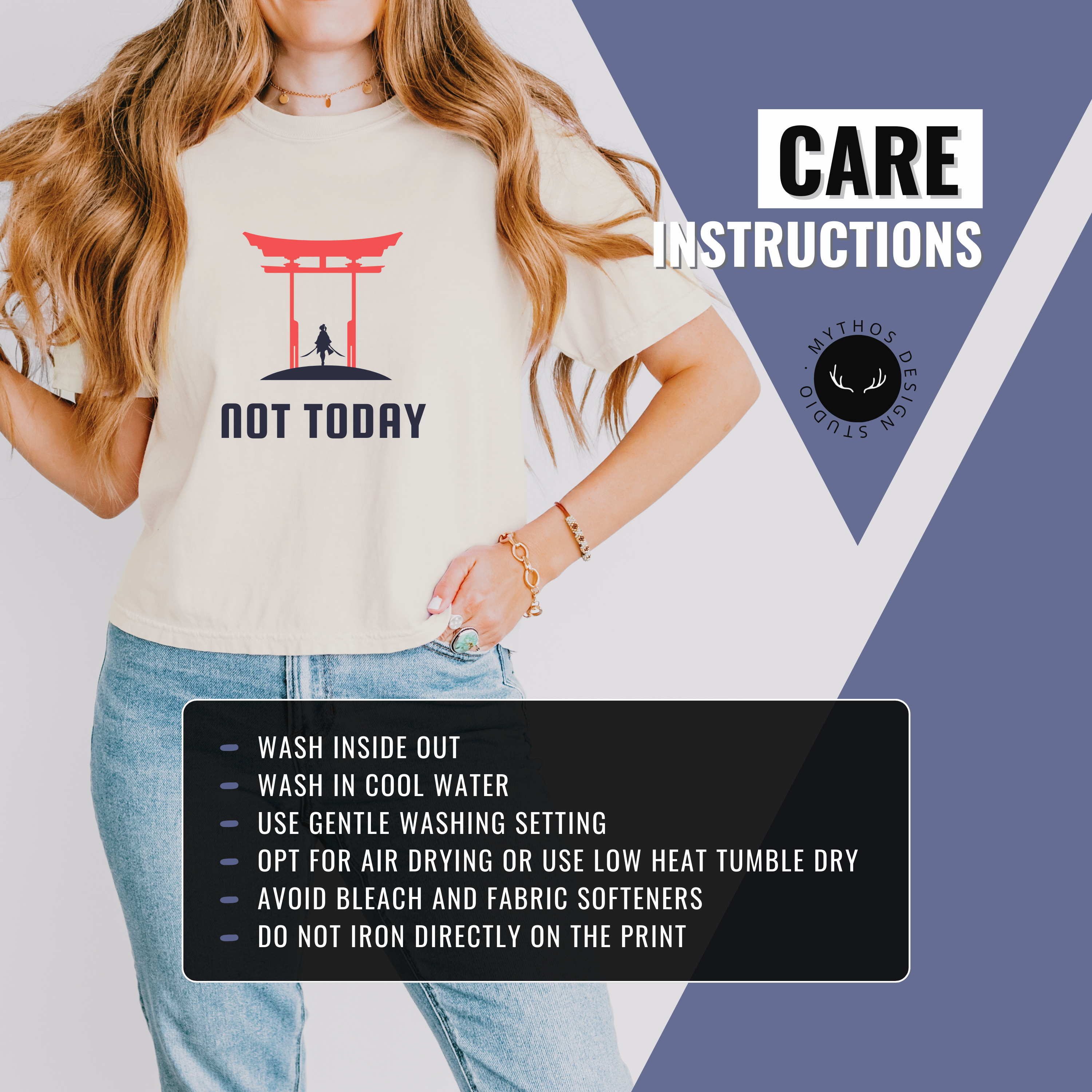 Not Today 4 Boxy Women's Tee | Eco-Friendly, Oversized Fit - Mythos Design