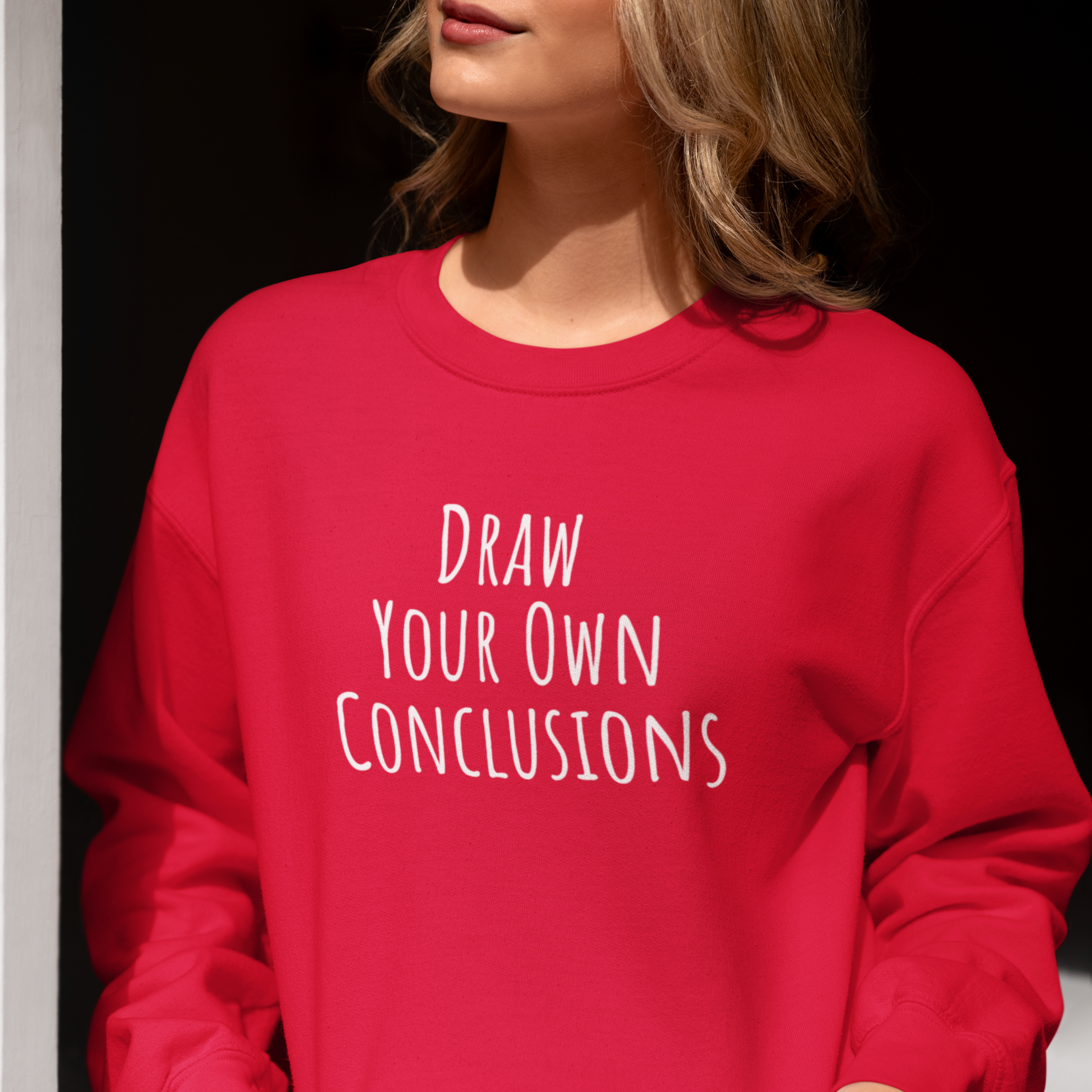 Unisex Artist Sweatshirt | Draw Your Own Conclusions | Art Pun Series Gift - Mythos Design