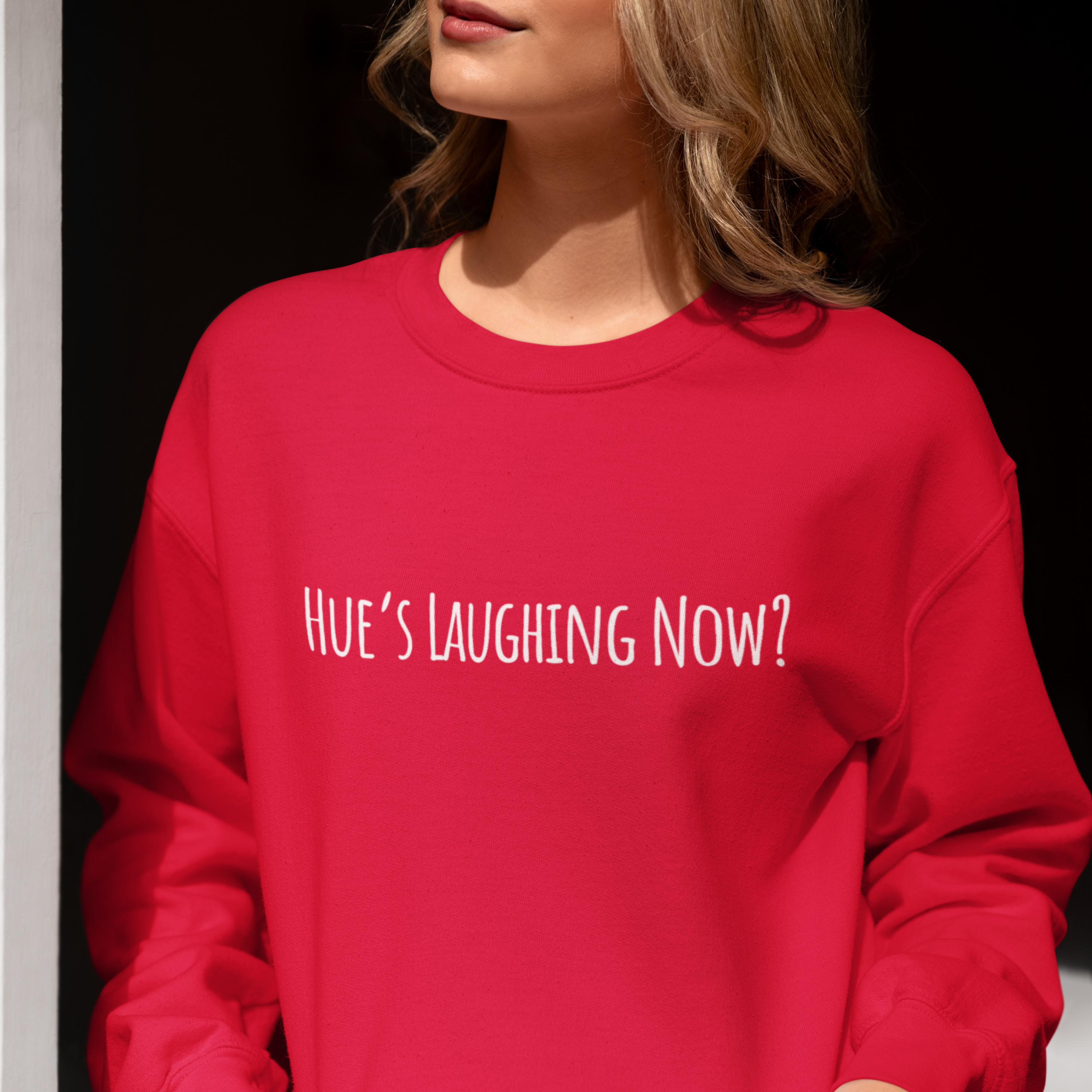 Unisex Artist Sweatshirt | Hue's Laughing Now? | Art Pun Series Gift - Mythos Design