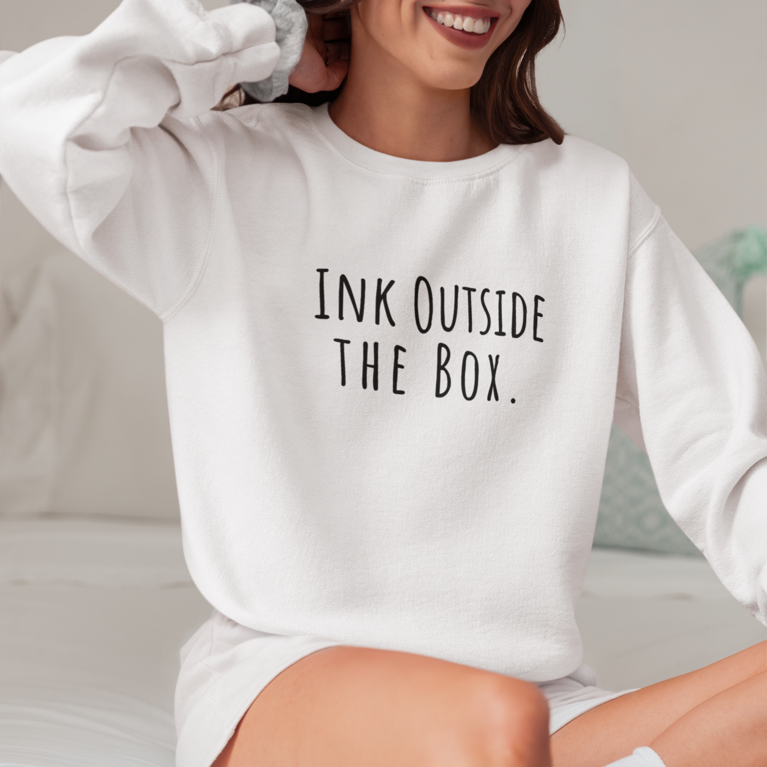 Unisex Artist Sweatshirt | Ink Outside the Box | Art Pun Series Gift - Mythos Design