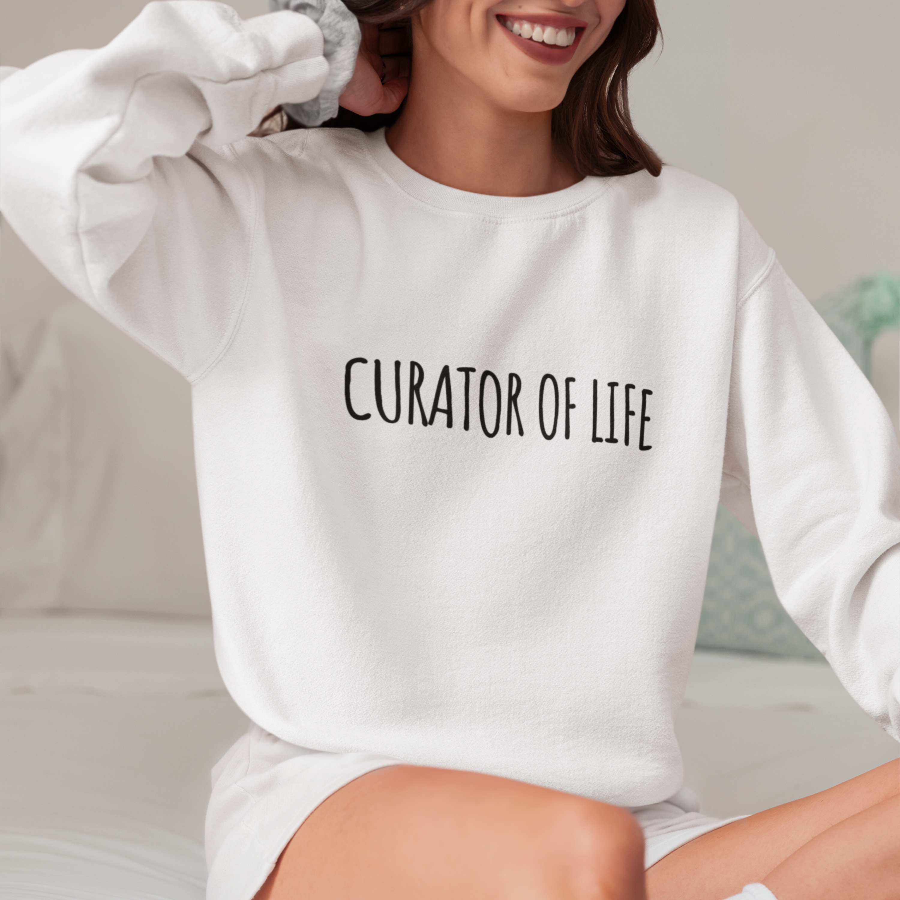 Unisex Artist Sweatshirt | Curator of Life | Art Pun Series Gift - Mythos Design