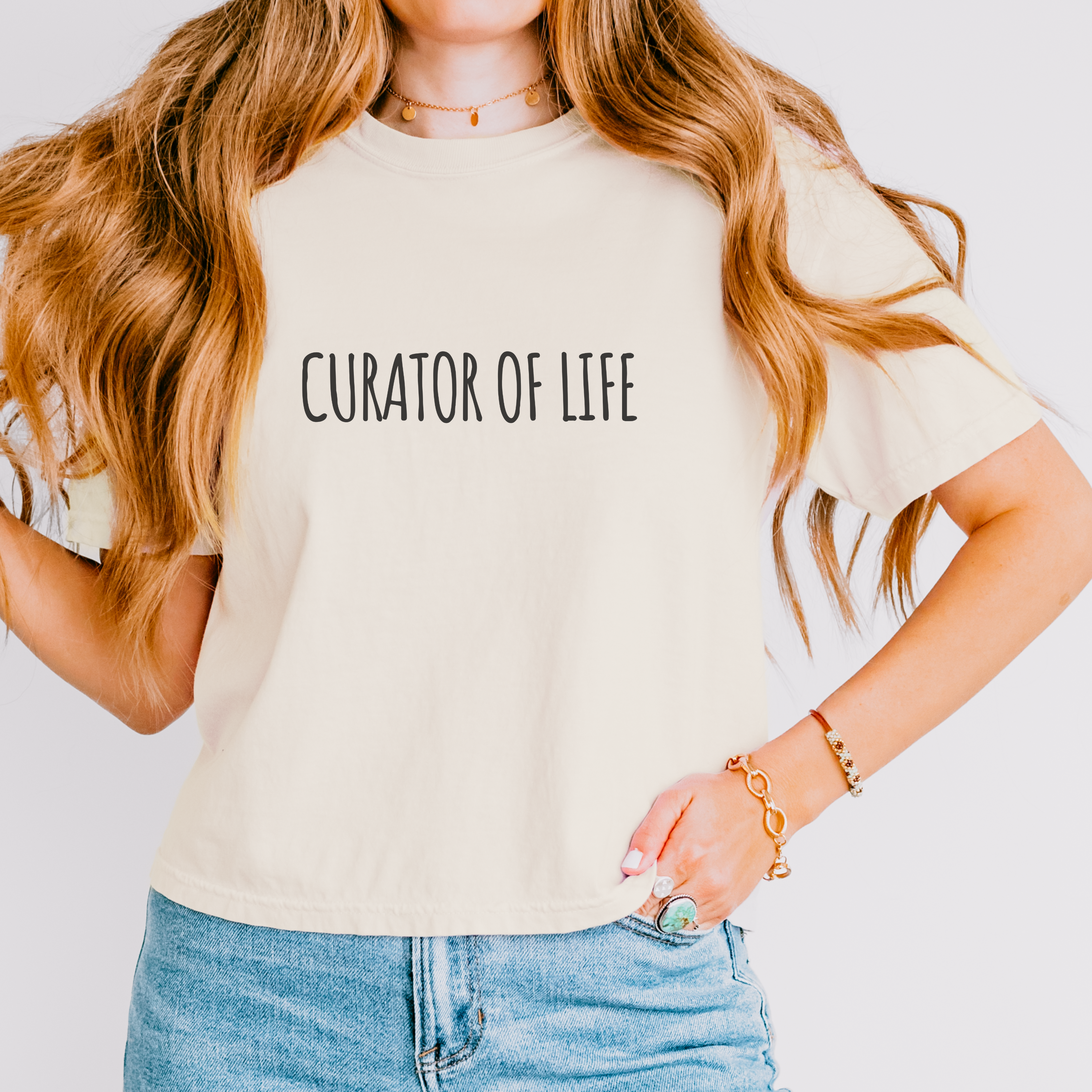 Boxy Artist Shirt | Curator of Life | Art Pun Series Gift - Mythos Design