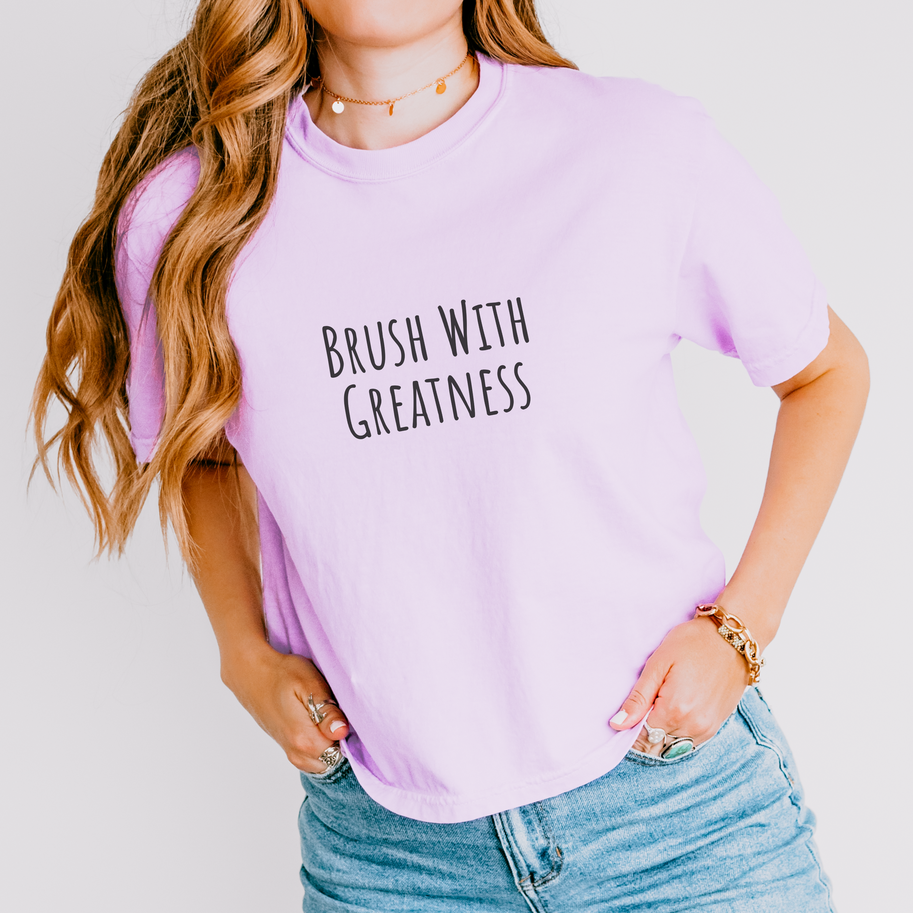 Boxy Artist Shirt | Brush with Greatness | Art Pun Series Gift - Mythos Design