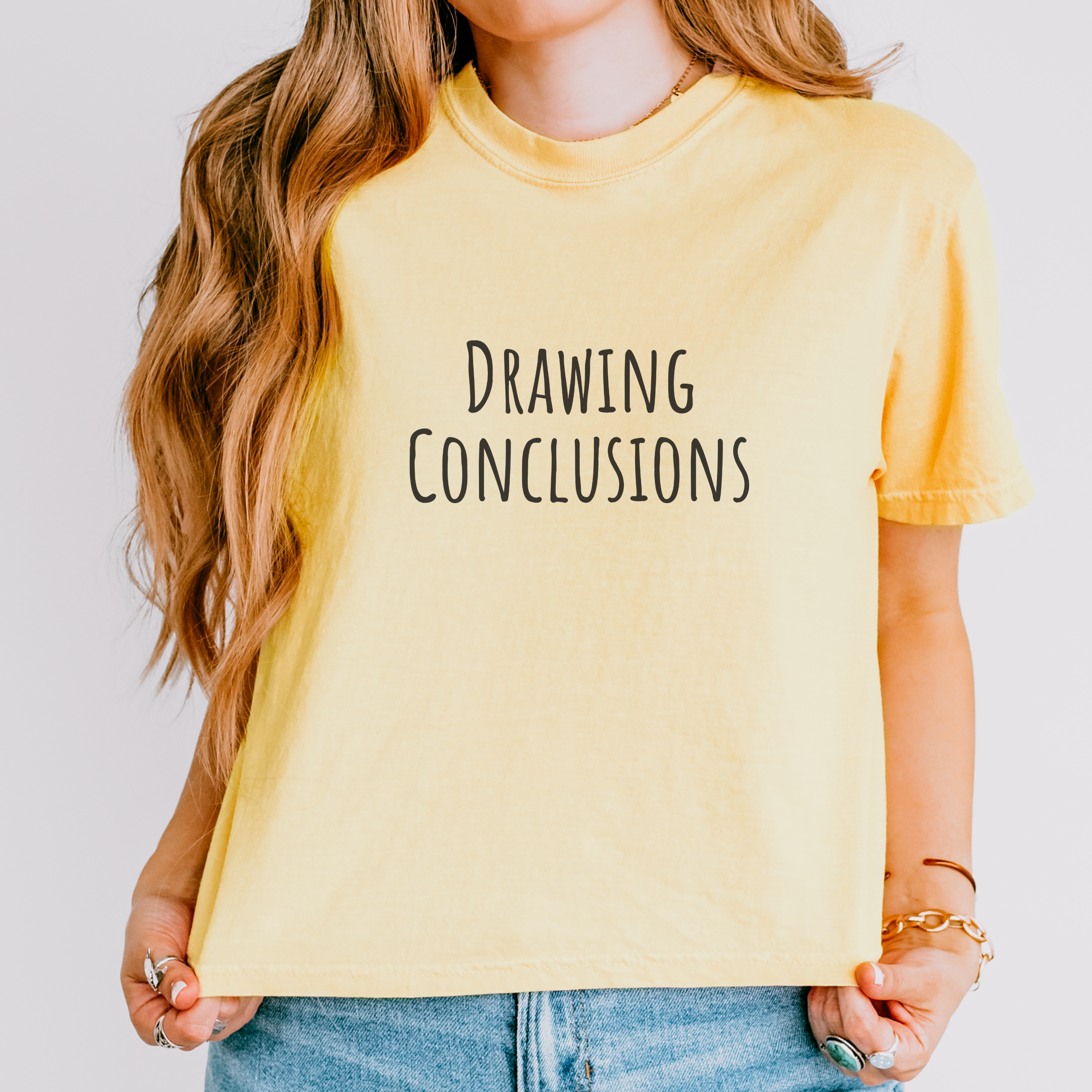 Boxy Artist Shirt | Drawing Conclusions | Art Pun Series Gift - Mythos Design