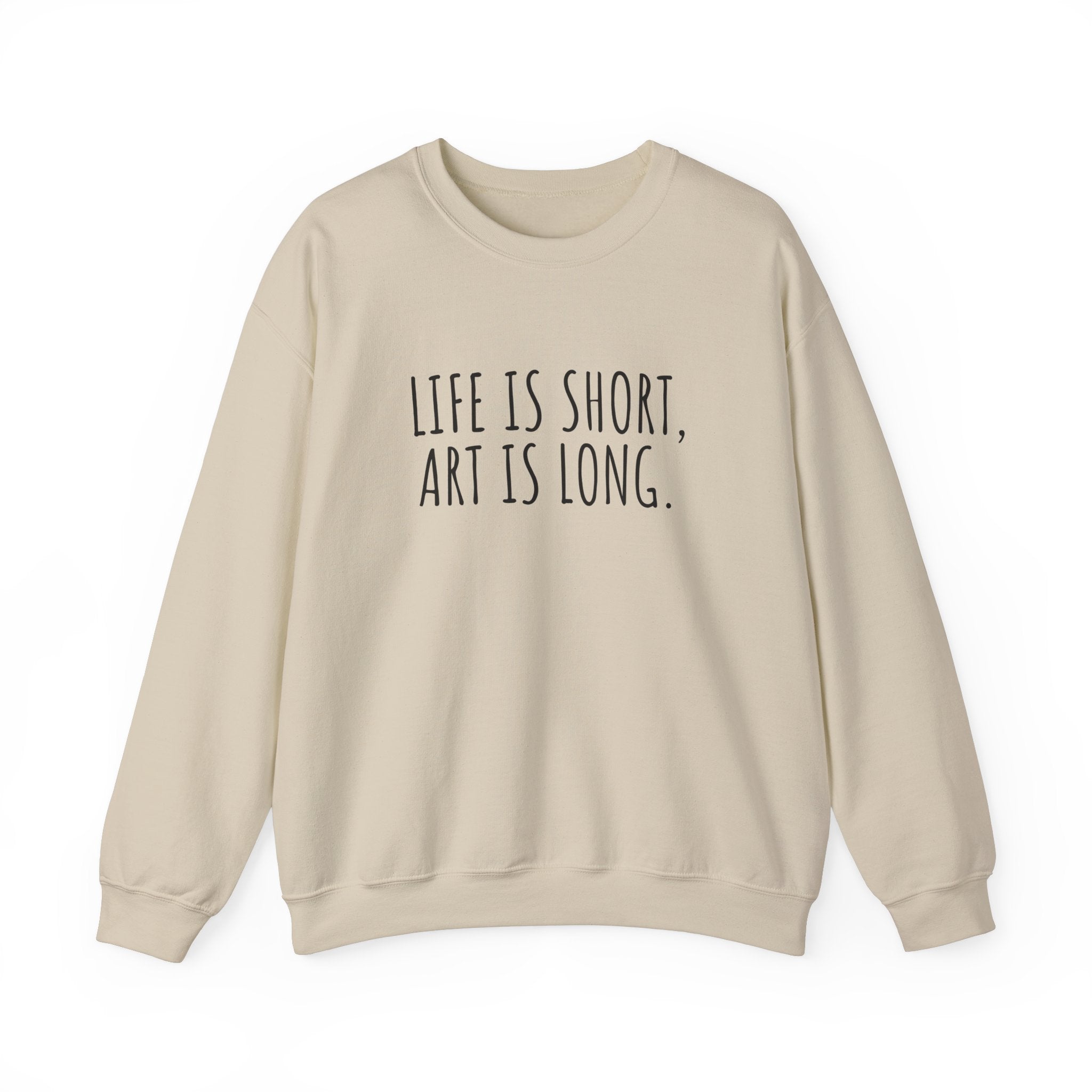 Unisex Artist Sweatshirt | Life is Short, Art is Long | Art Pun Series Gift - Mythos Design