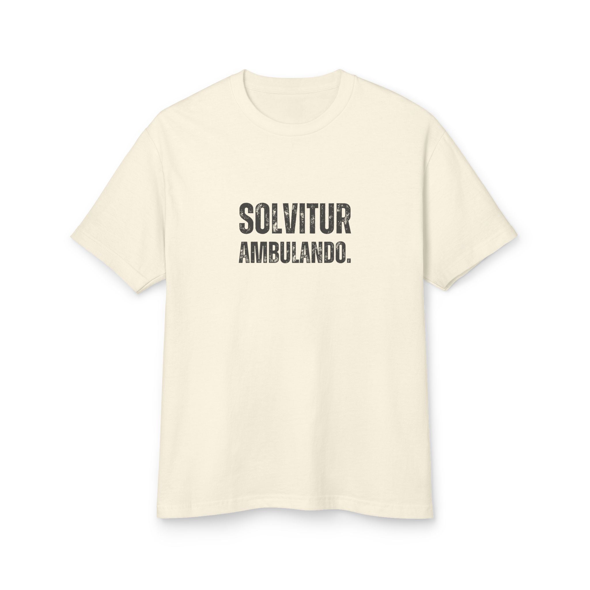 Unisex Ancient Quotes Shirt | Solvitur Ambulando | Inspirational Gift Tee - Mythos Design