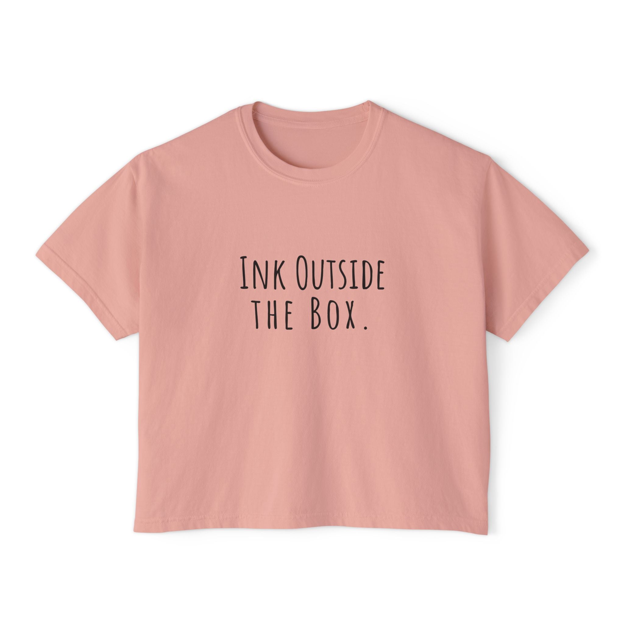 Boxy Artist Shirt | Ink Outside the Box | Art Pun Series Gift - Mythos Design