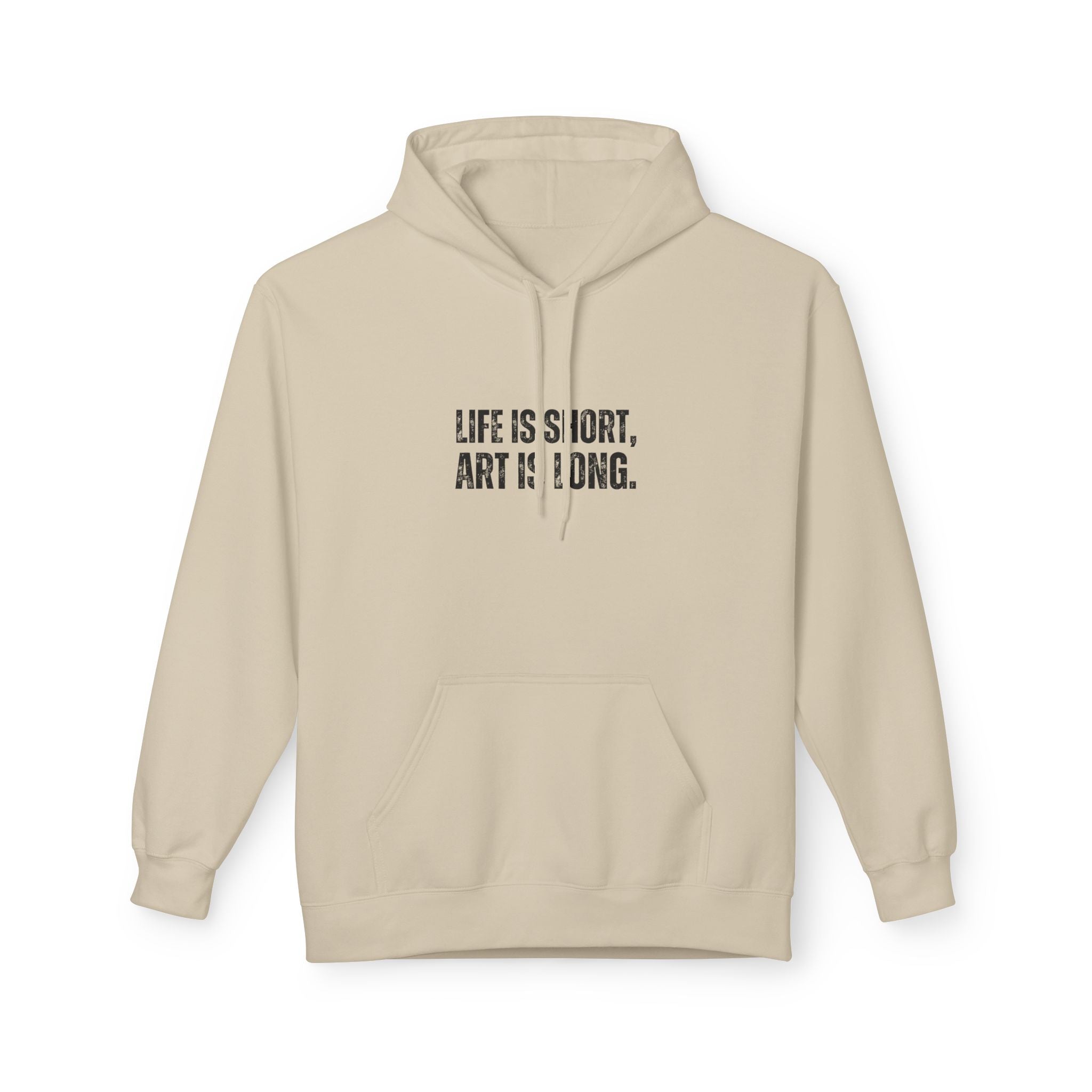 Ancient Quotes Fleece Hoodie | Life is Short, Art is Long - Mythos Design